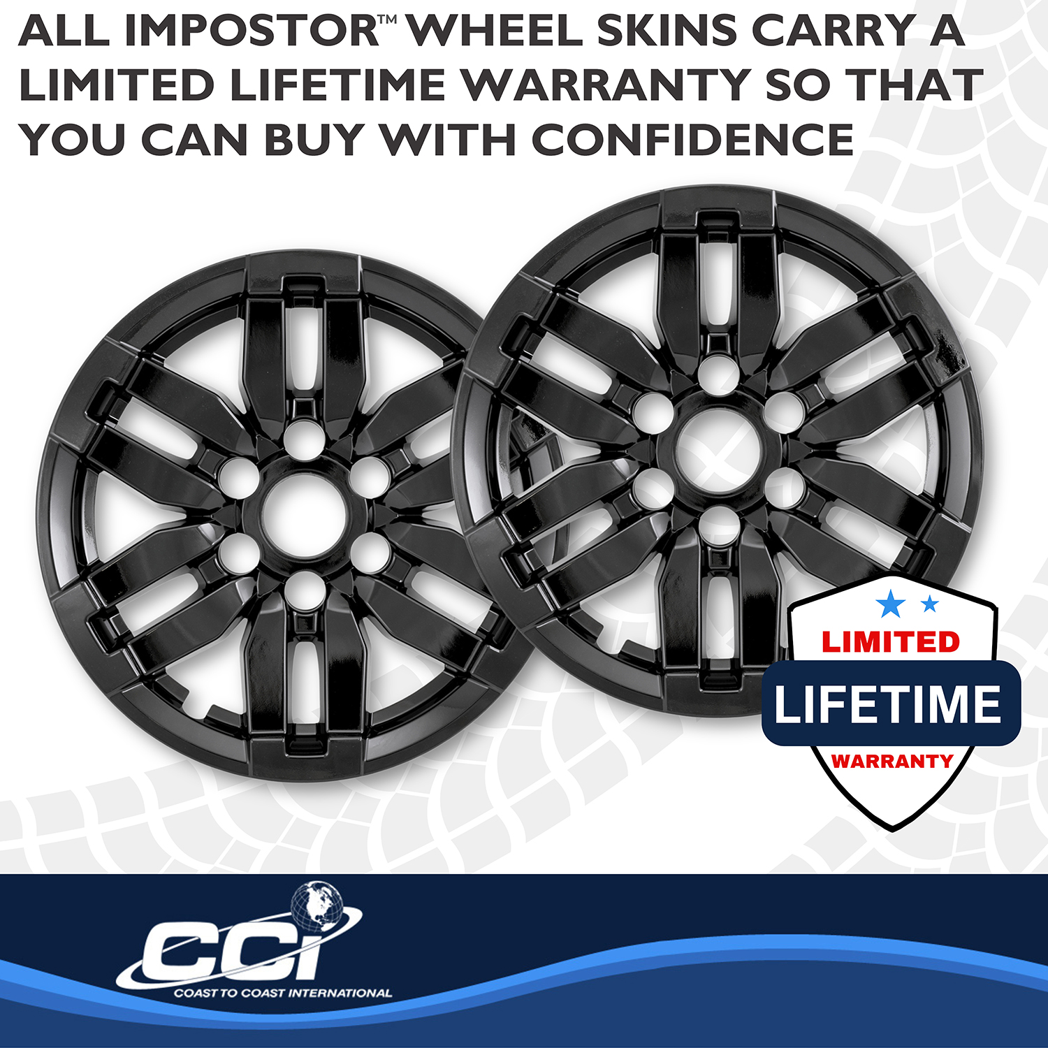 Coast To Coast IMP520BLK - Wheel Skins, Black, ABS Plastic