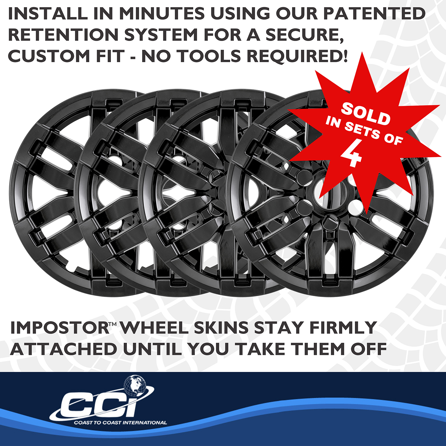 Coast To Coast IMP520BLK - Wheel Skins, Black, ABS Plastic