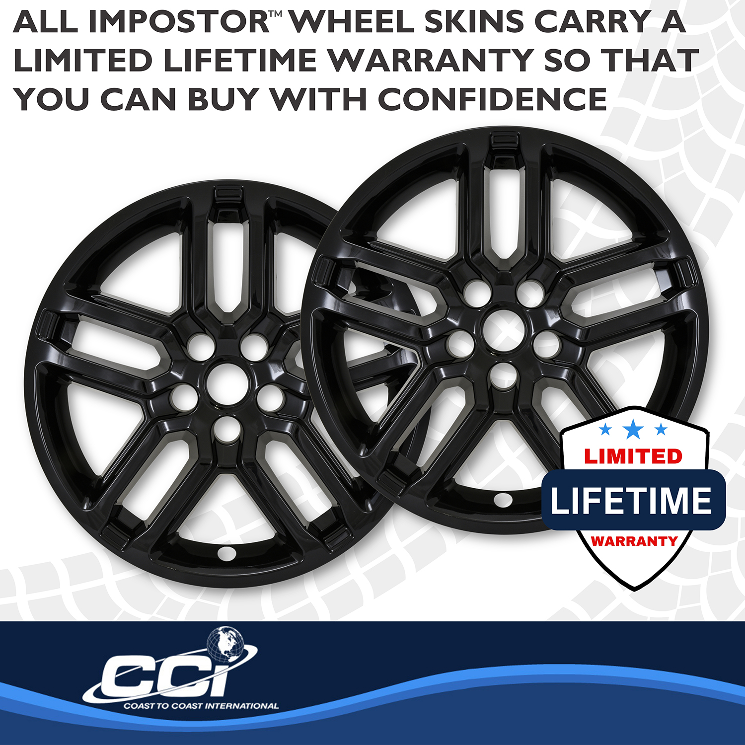 Coast To Coast IMP521BLK - Wheel Skins, Black, ABS Plastic