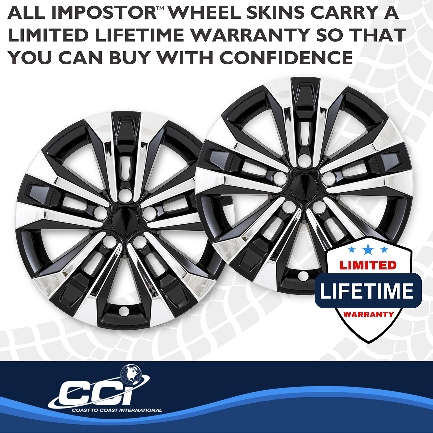 Coast To Coast IMP522XB - Wheel Skins, Silver, ABS Plastic