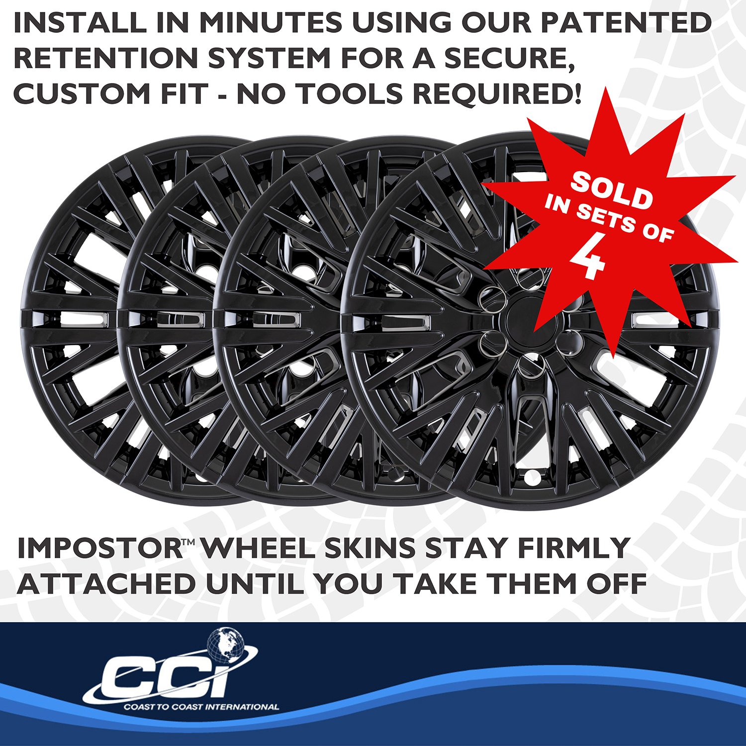 Coast To Coast IMP523BLK - Wheel Skins, Black, ABS Plastic