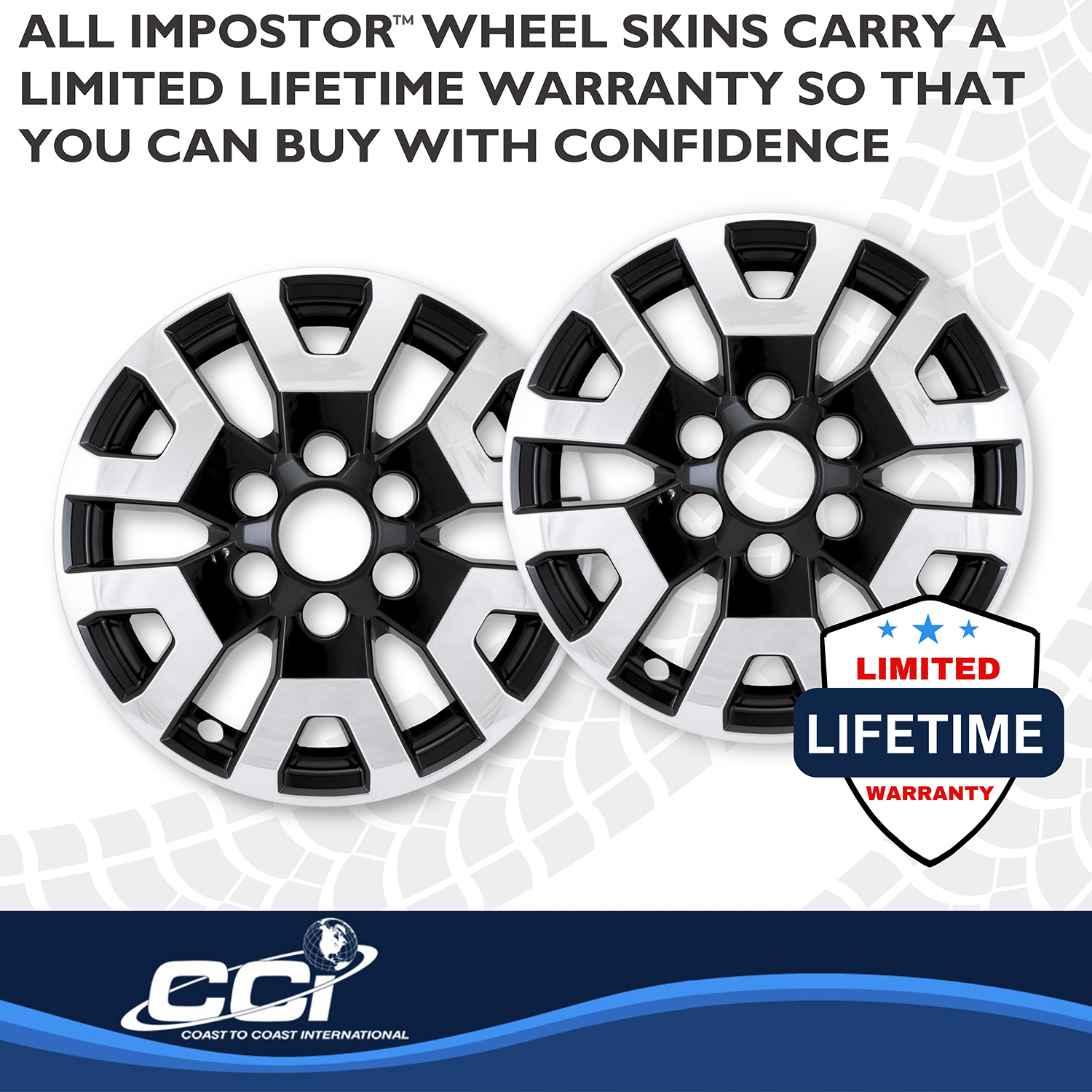 Coast To Coast IMP524XCB - Wheel Skins, Silver, ABS Plastic