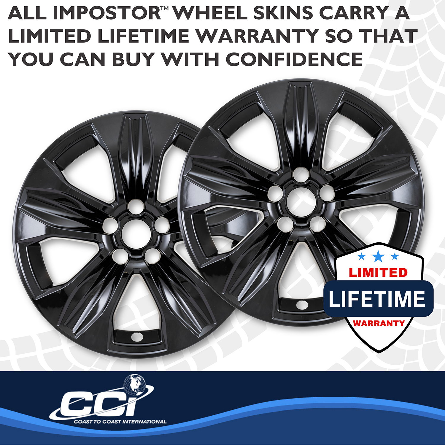 Coast To Coast IMP525BLK - Wheel Skins, Black, ABS Plastic