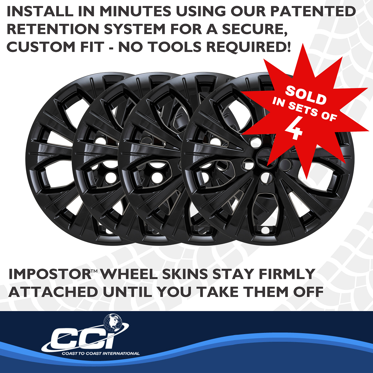 Coast To Coast IMP526BLK - Wheel Skins, Black, ABS Plastic