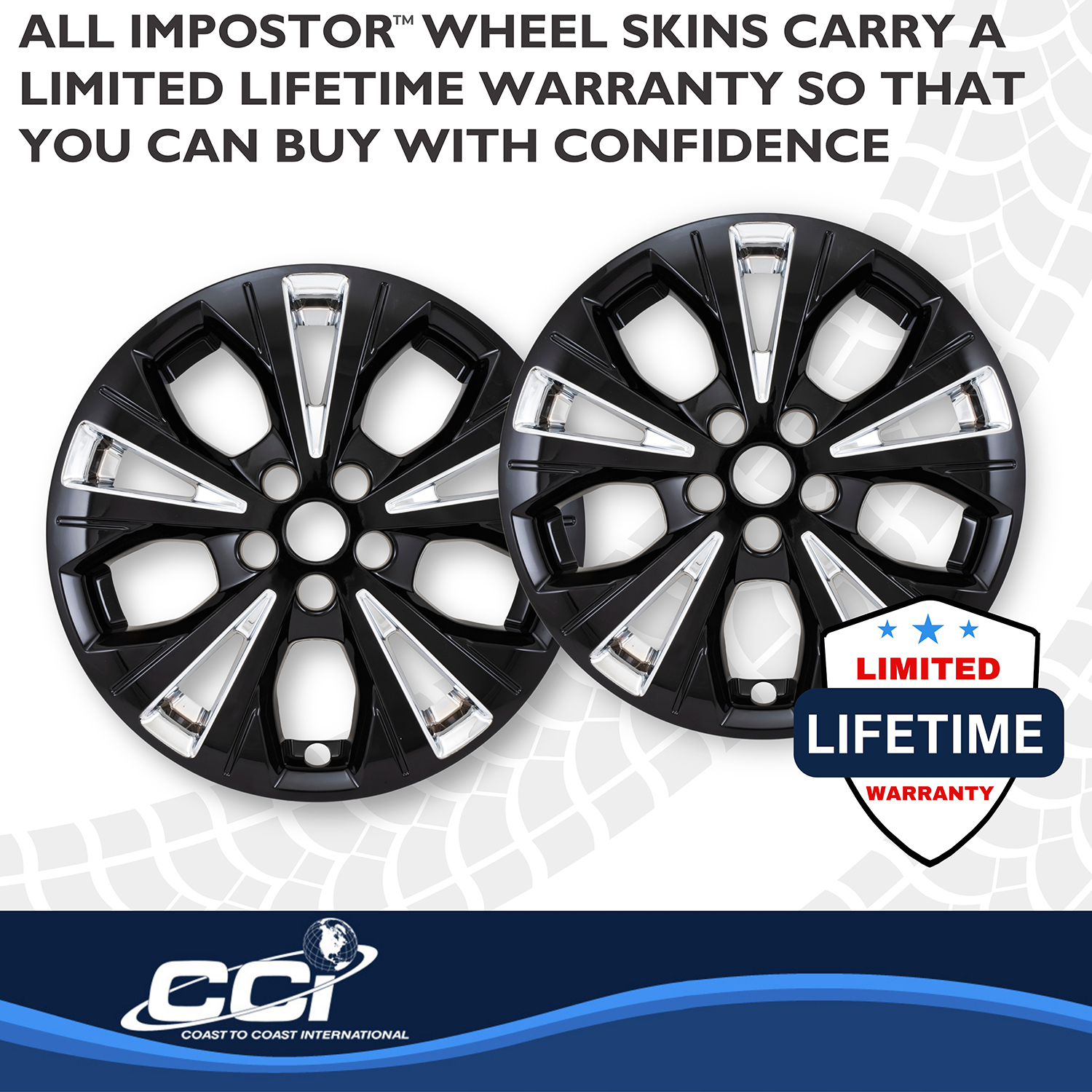 Coast To Coast IMP526XCB - Wheel Skins, Silver, ABS Plastic