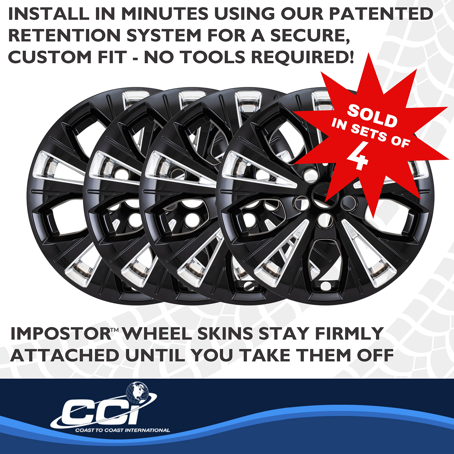 Coast To Coast IMP526XCB - Wheel Skins, Silver, ABS Plastic
