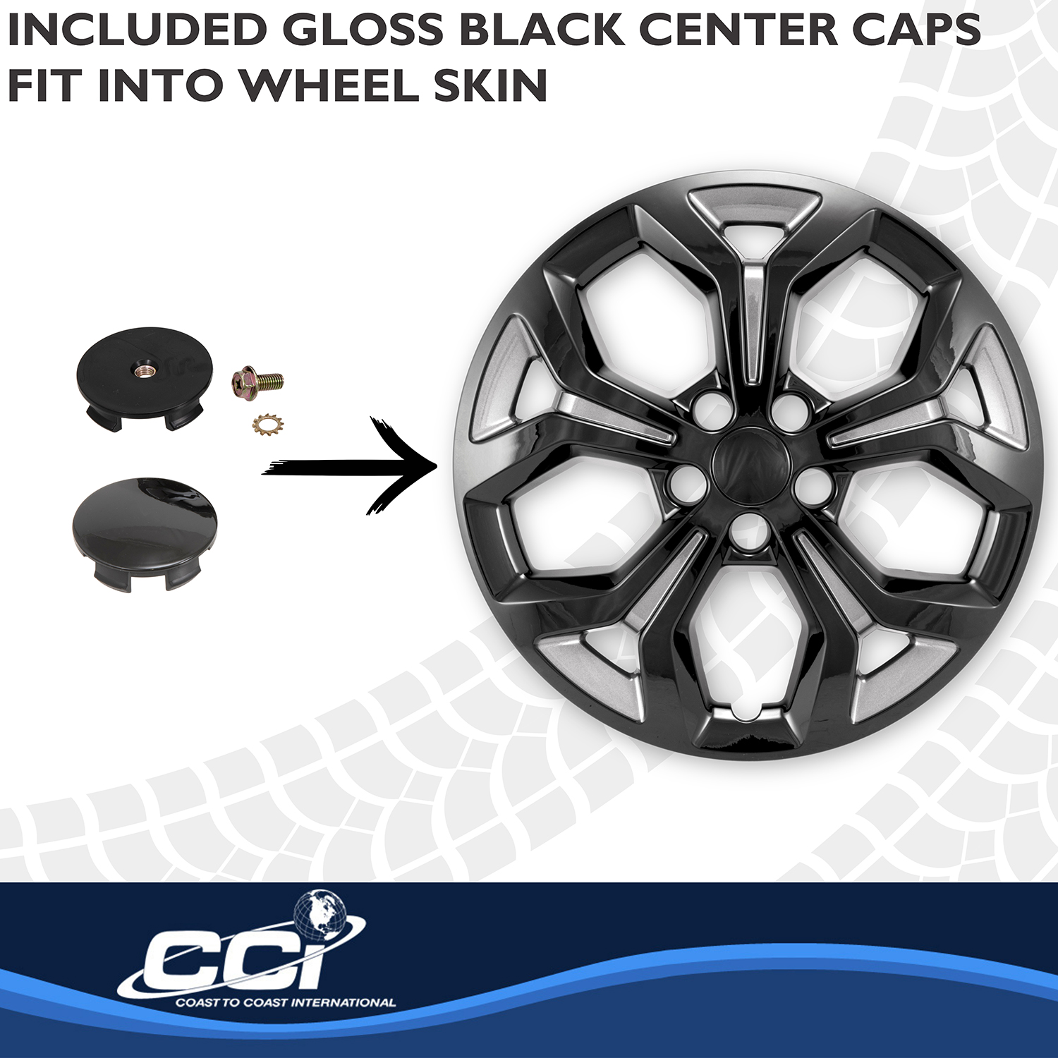 Coast To Coast IMP528CB - Wheel Skins, Silver, ABS Plastic