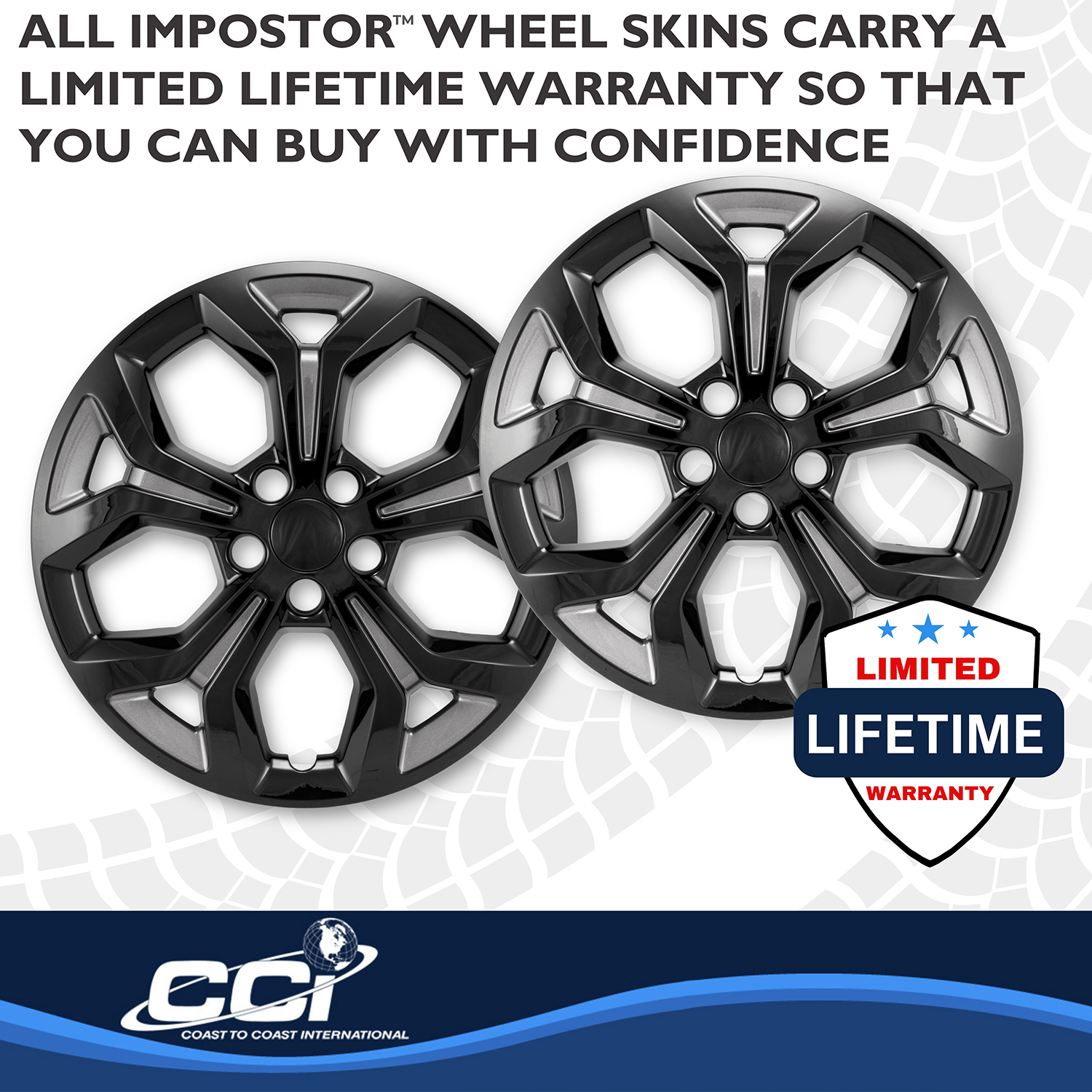 Coast To Coast IMP528CB - Wheel Skins, Silver, ABS Plastic