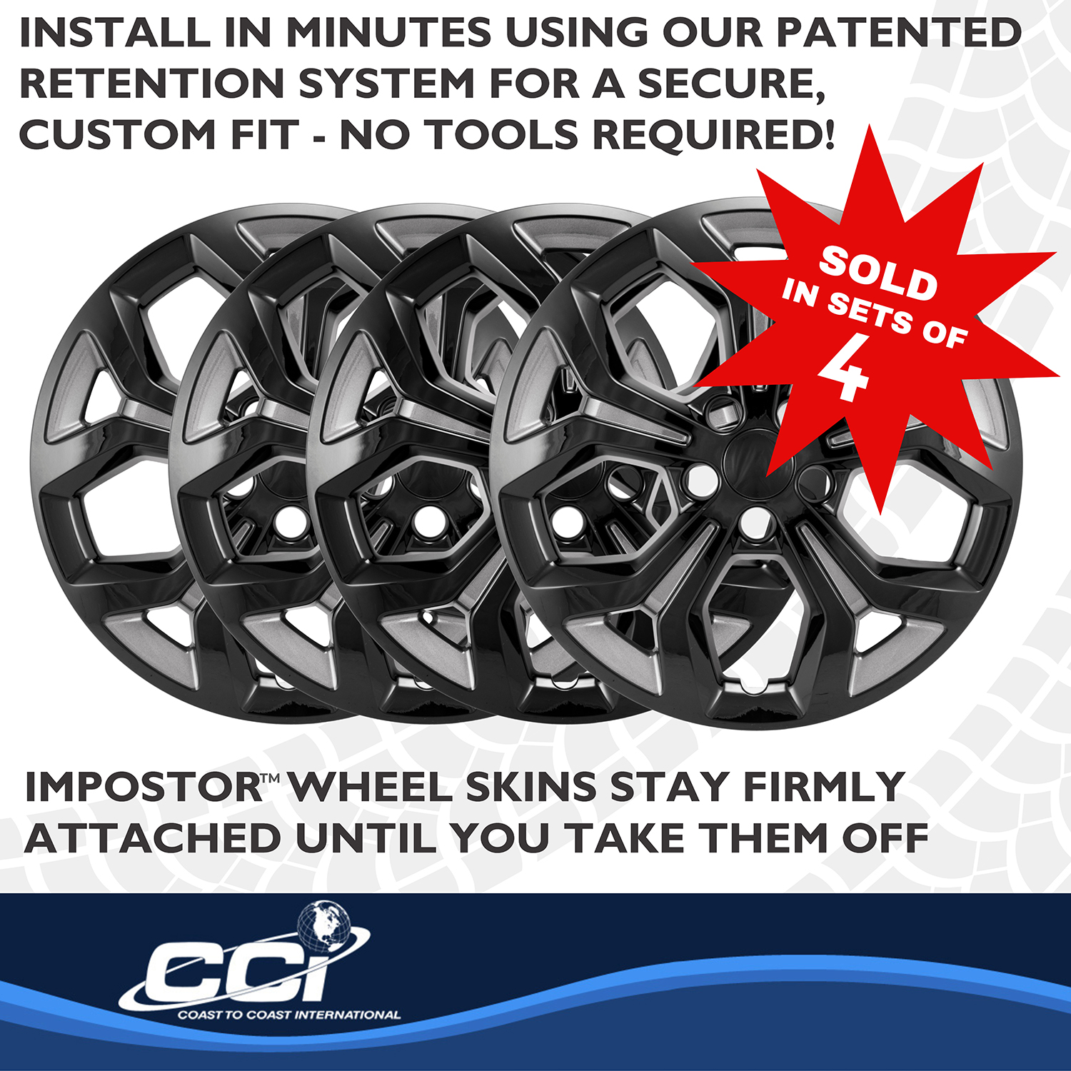 Coast To Coast IMP528CB - Wheel Skins, Silver, ABS Plastic