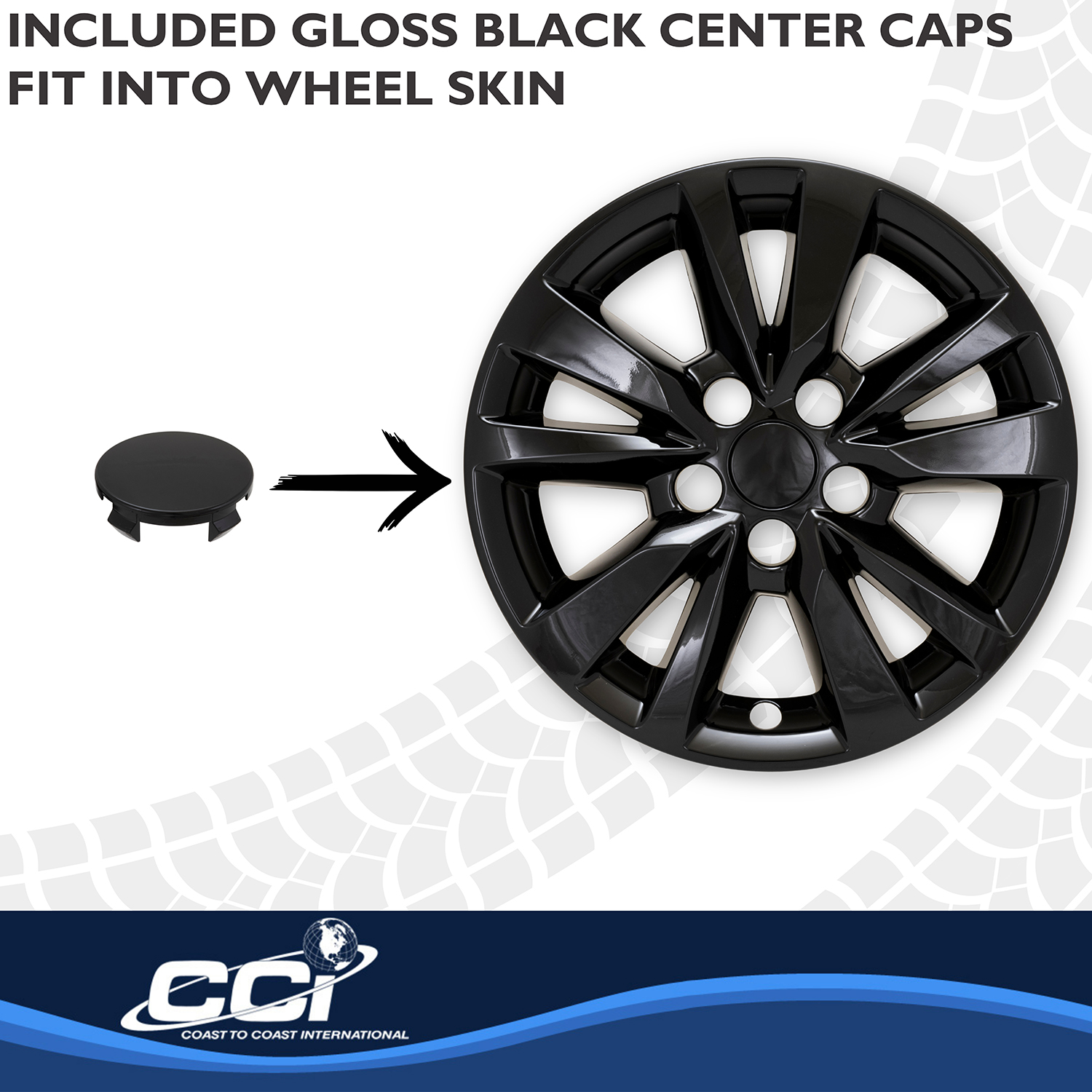 Coast To Coast IMP530BLK - Wheel Skins, Black, ABS Plastic