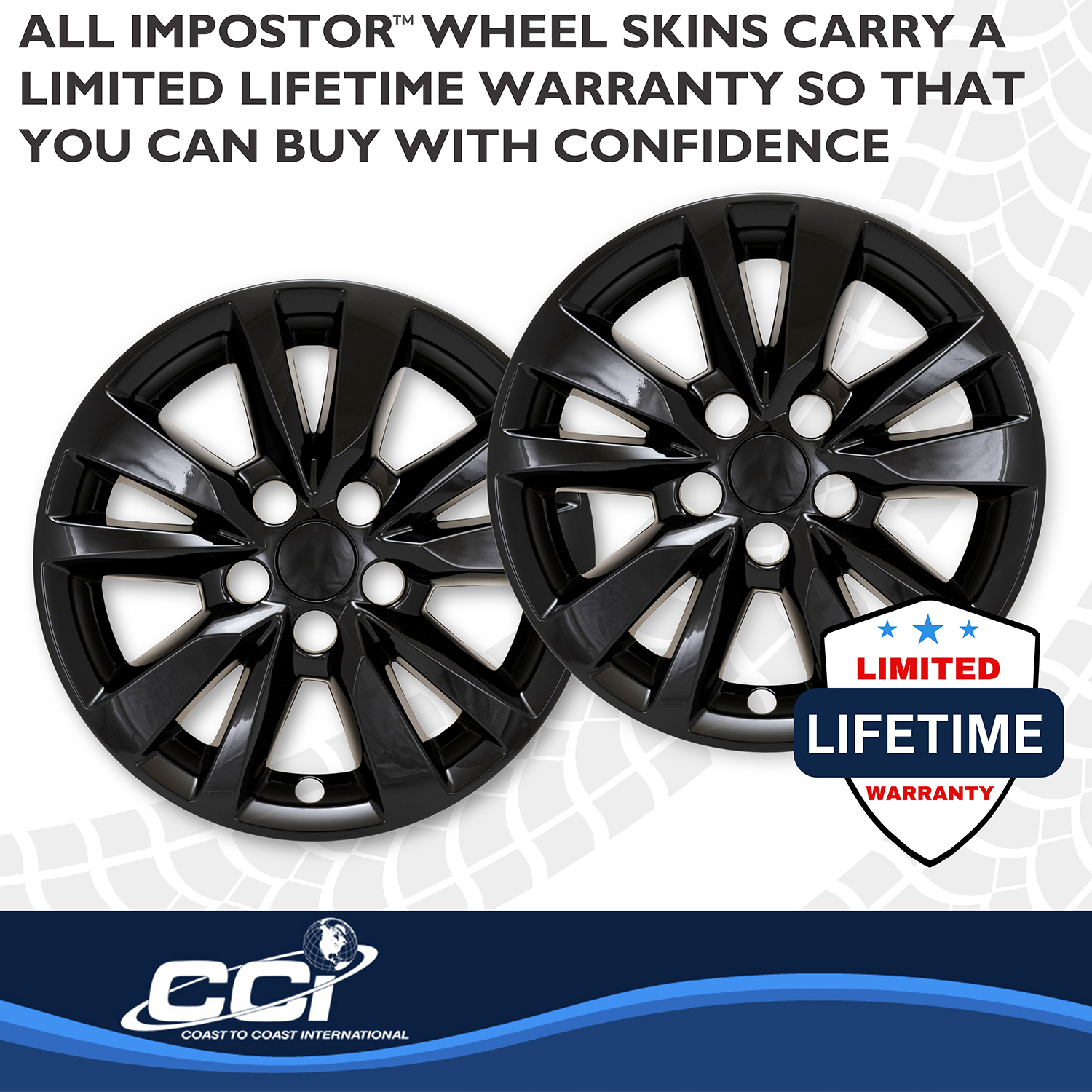 Coast To Coast IMP530BLK - Wheel Skins, Black, ABS Plastic