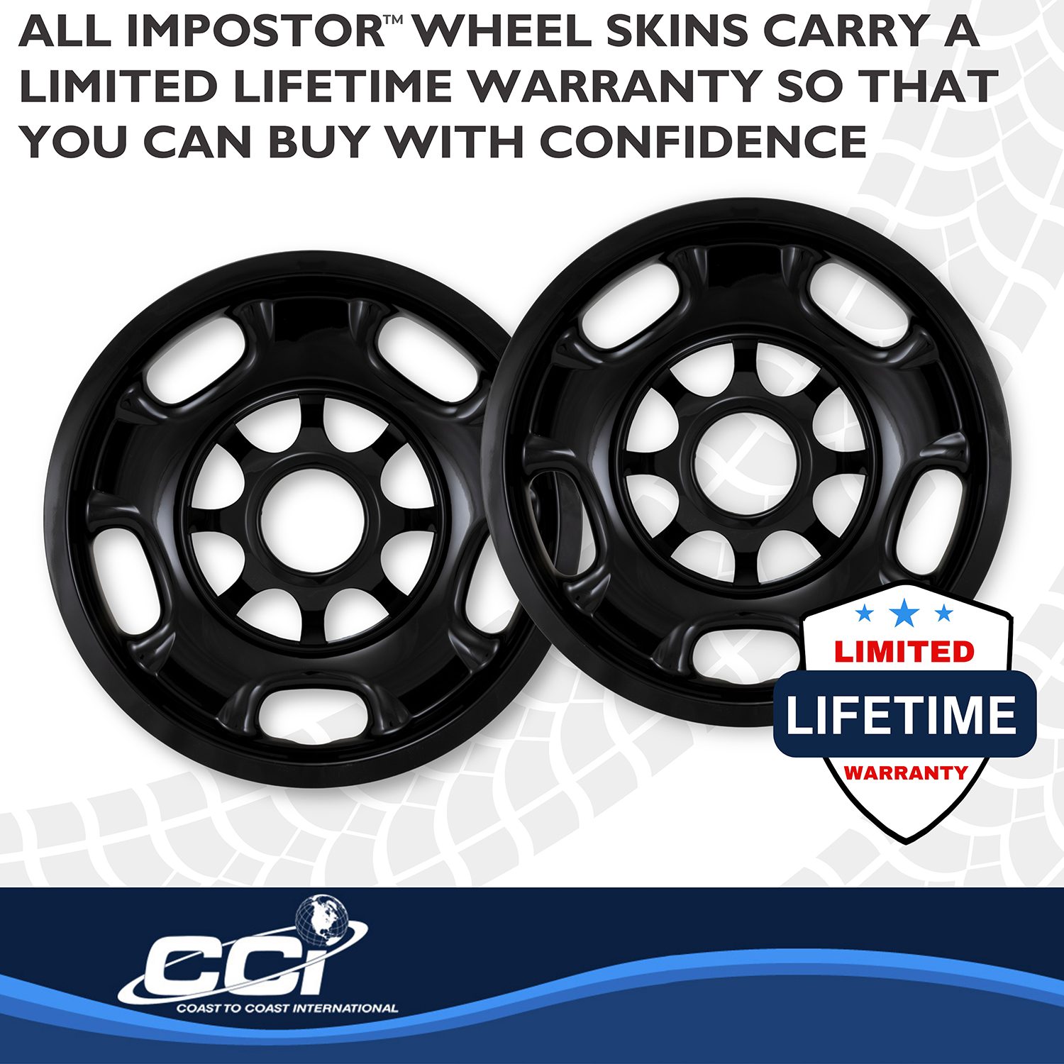 Coast To Coast IMP84BLK - Wheel Skins, Black, Painted