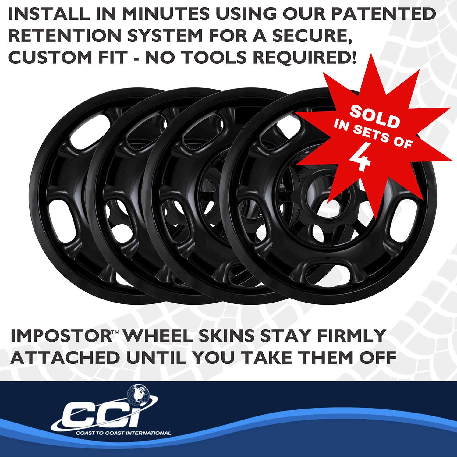 Coast To Coast IMP84BLK - Wheel Skins, Black, Painted