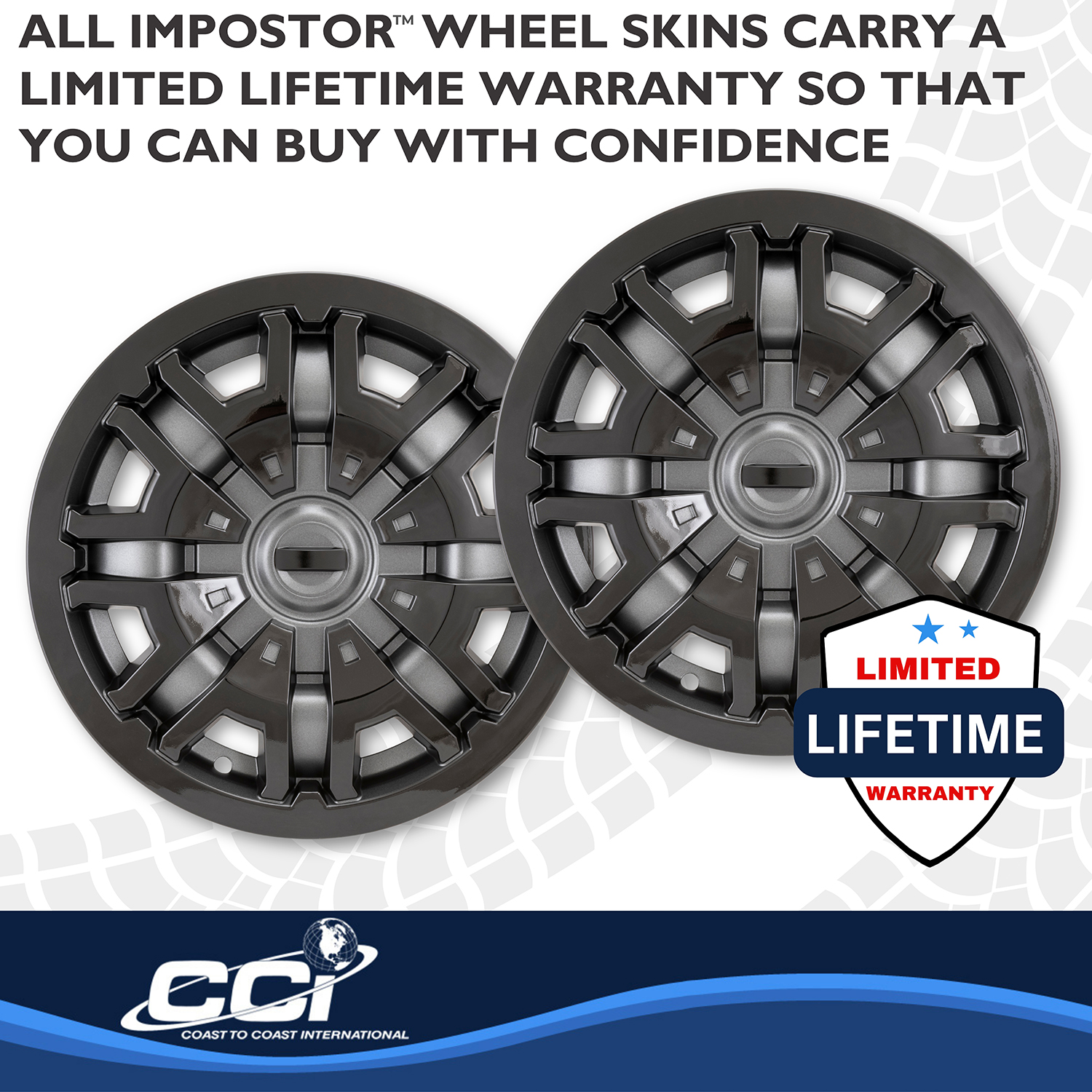 Coast To Coast IMP900CB - Wheel Skins, Silver, ABS Plastic