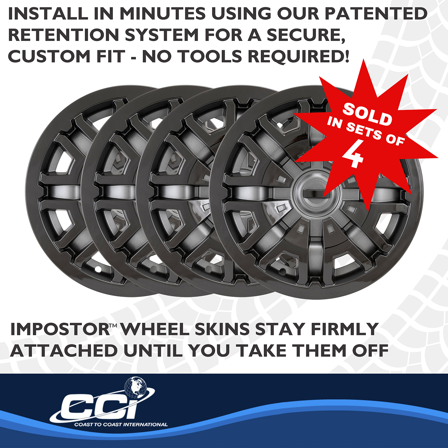 Coast To Coast IMP900CB - Wheel Skins, Silver, ABS Plastic