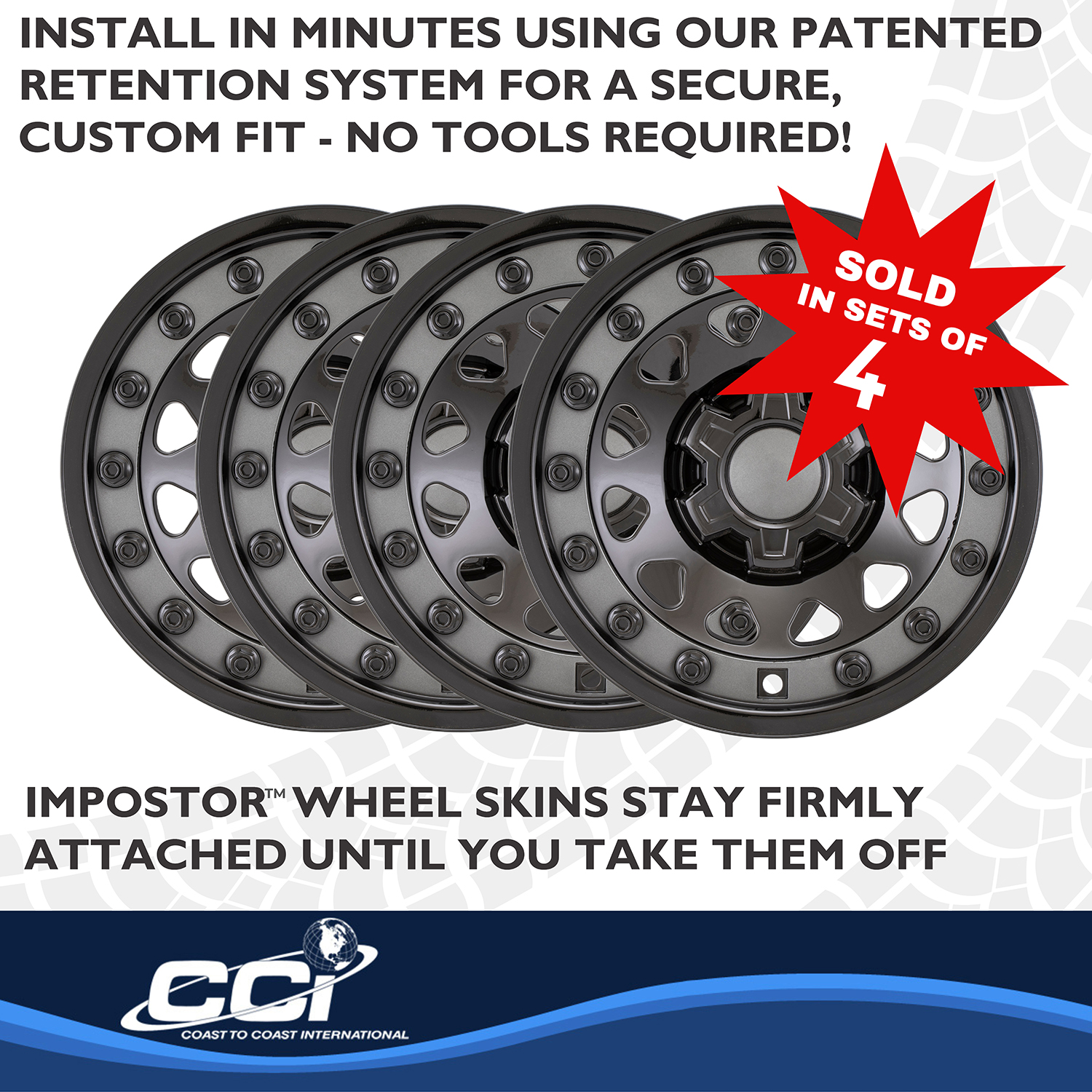 Coast To Coast IMP920CB - Wheel Skins, Silver, ABS Plastic