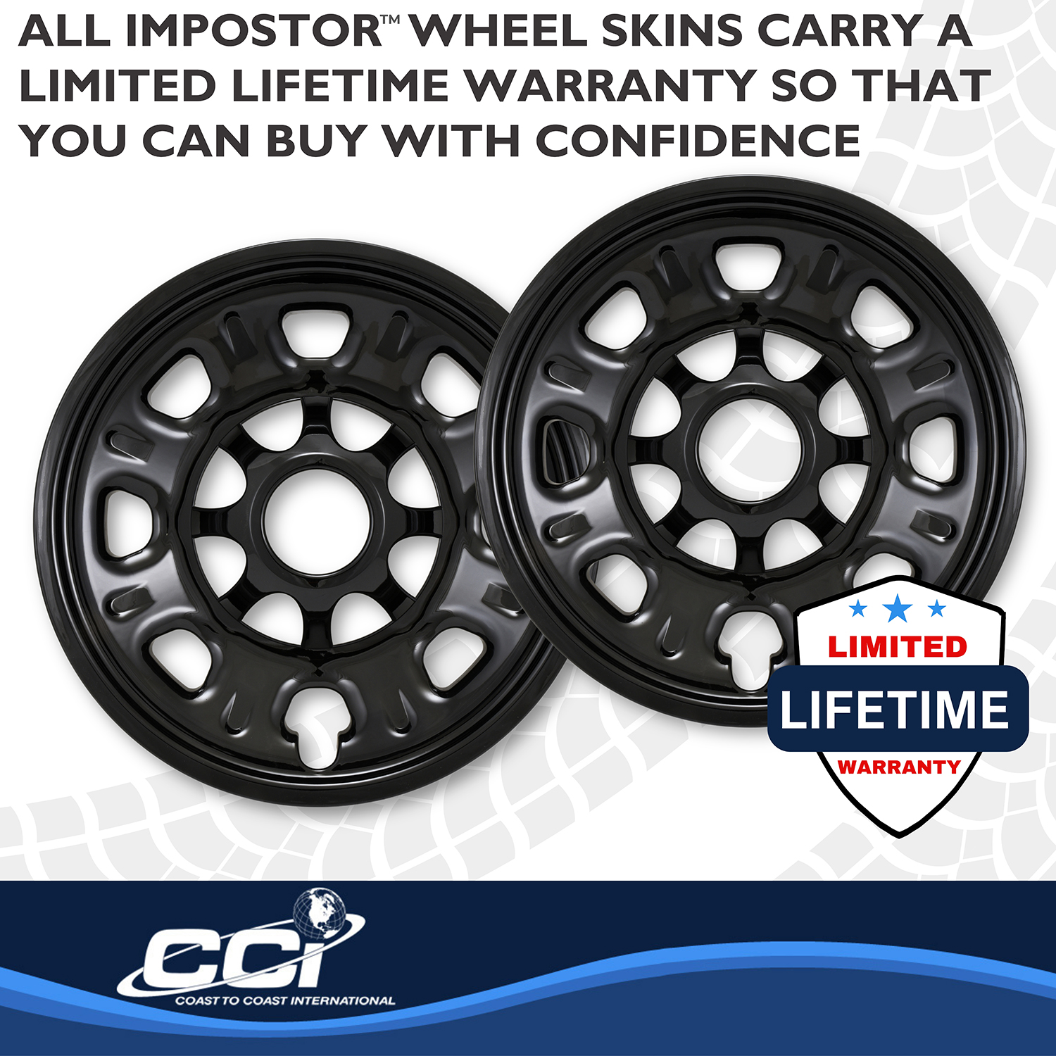 Coast To Coast IMP92BLK - Wheel Skins, Black, Painted