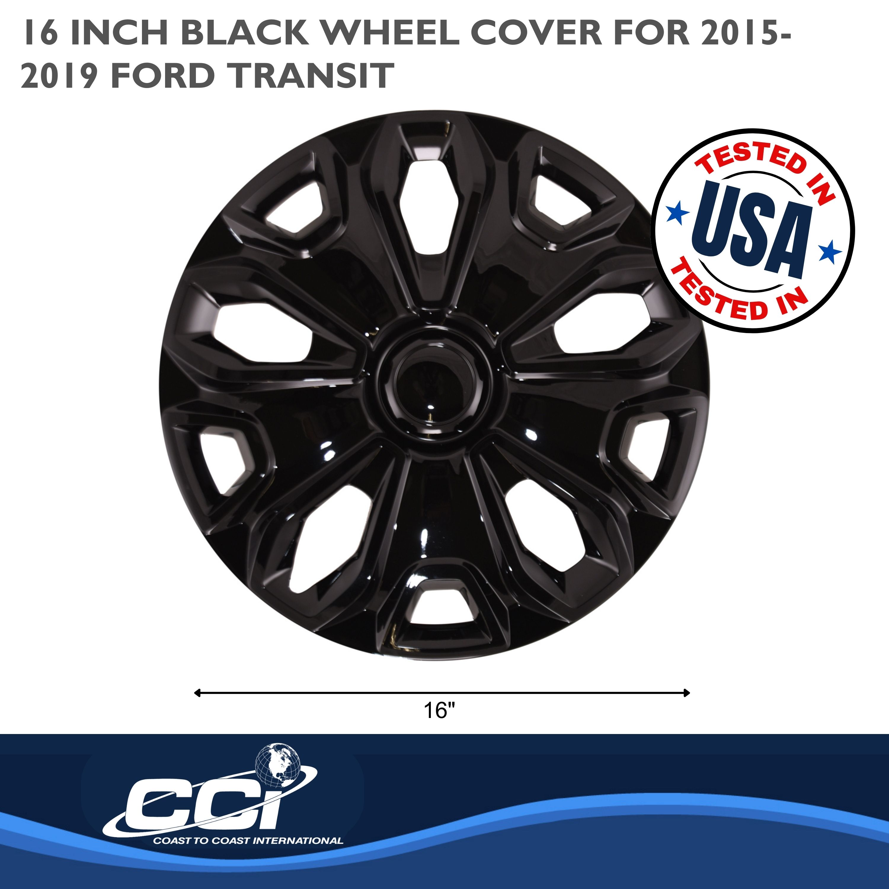 Coast To Coast IWC51216BLK - IWC Wheel Covers, Black, Painted