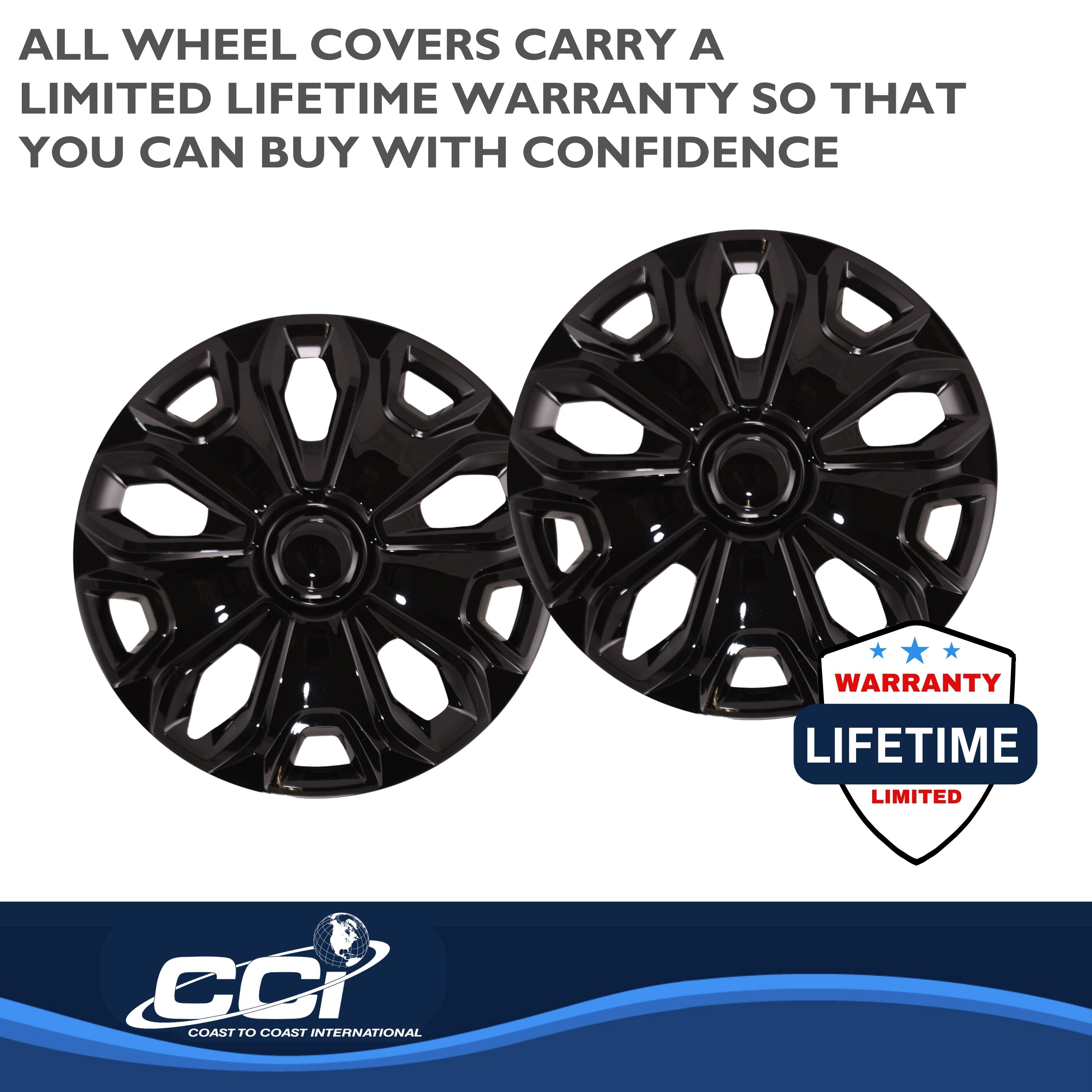 Coast To Coast IWC51216BLK - IWC Wheel Covers, Black, Painted