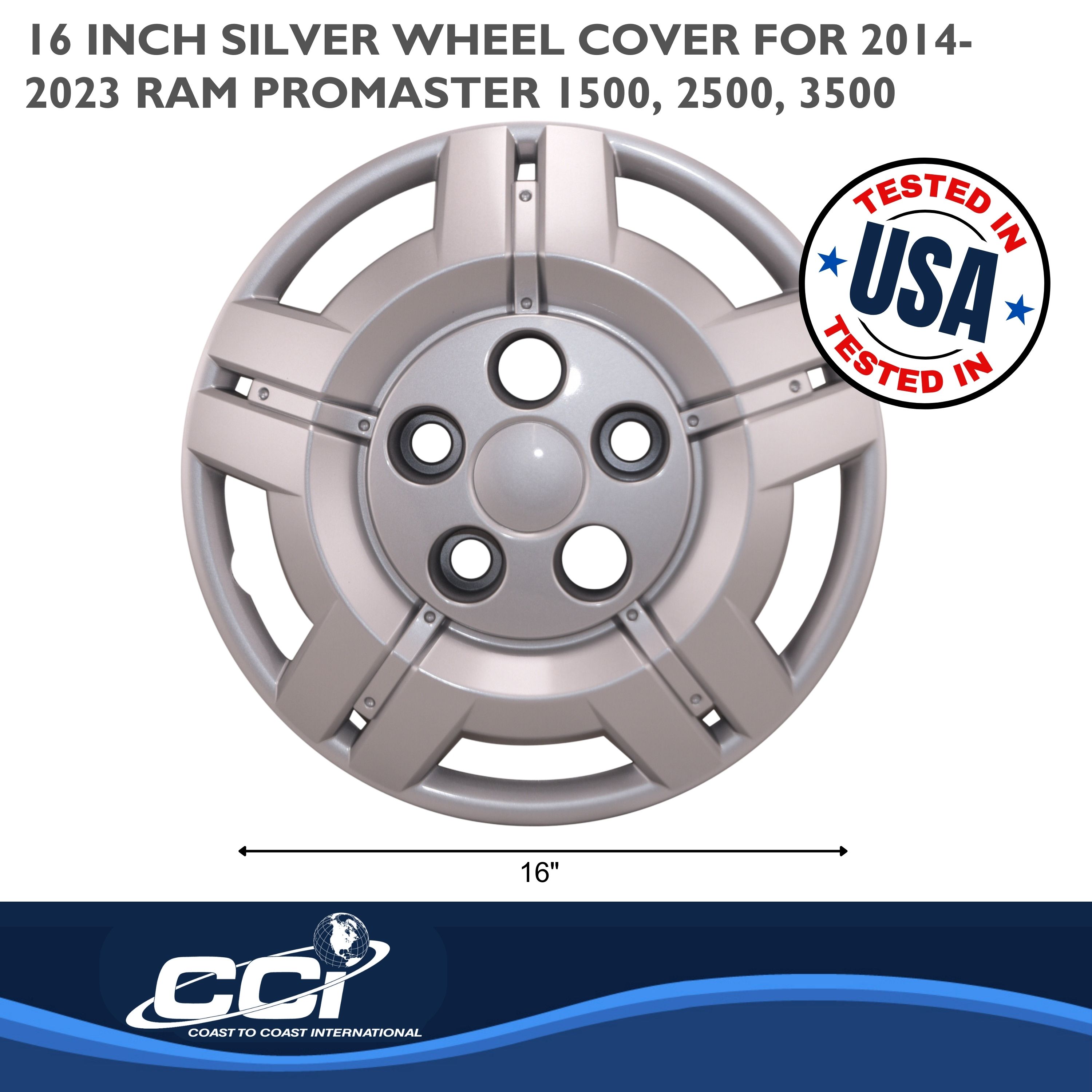 Coast To Coast IWC54516S - IWC Wheel Covers, Silver, Painted