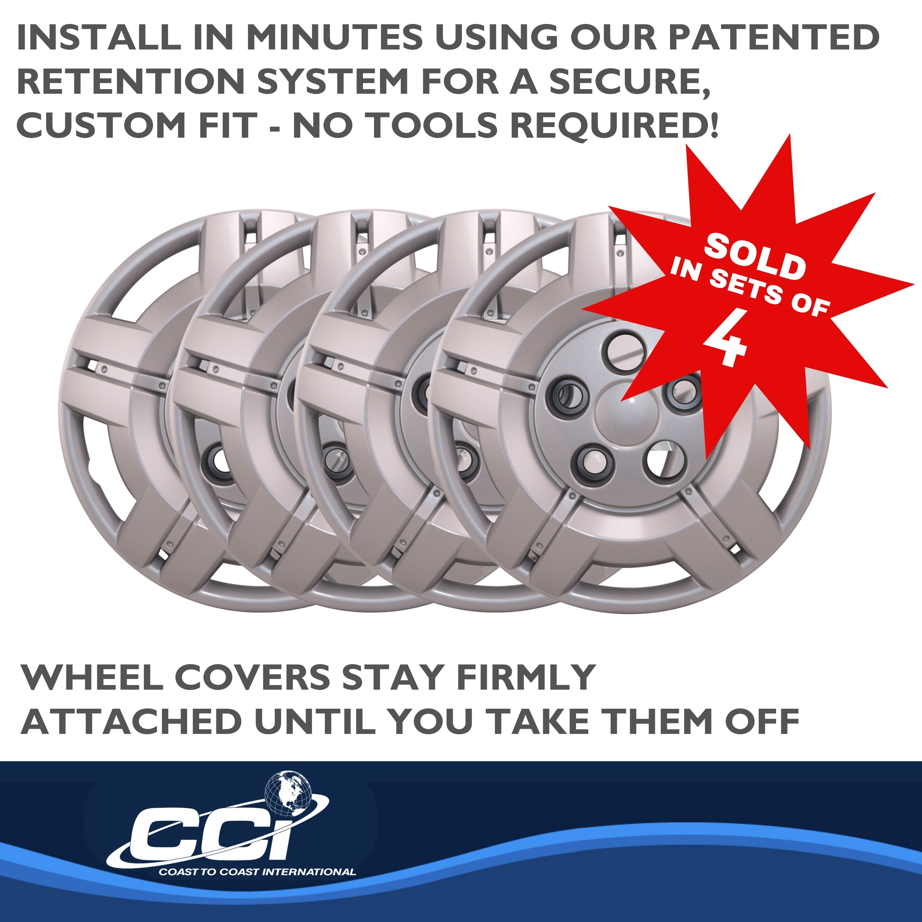 Coast To Coast IWC54516S - IWC Wheel Covers, Silver, Painted