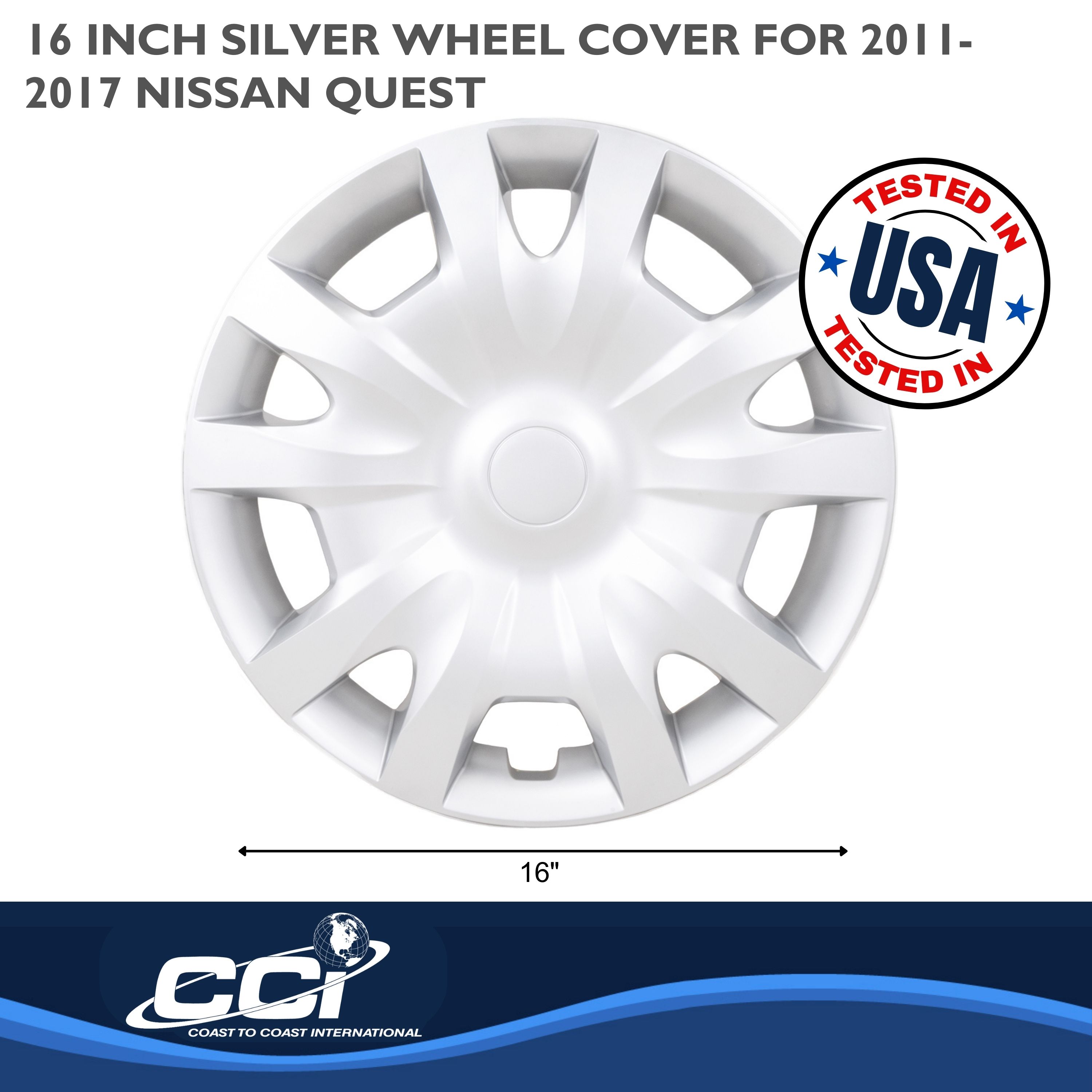 Coast To Coast IWC55316S - IWC Wheel Covers, Silver, Gloss Painted