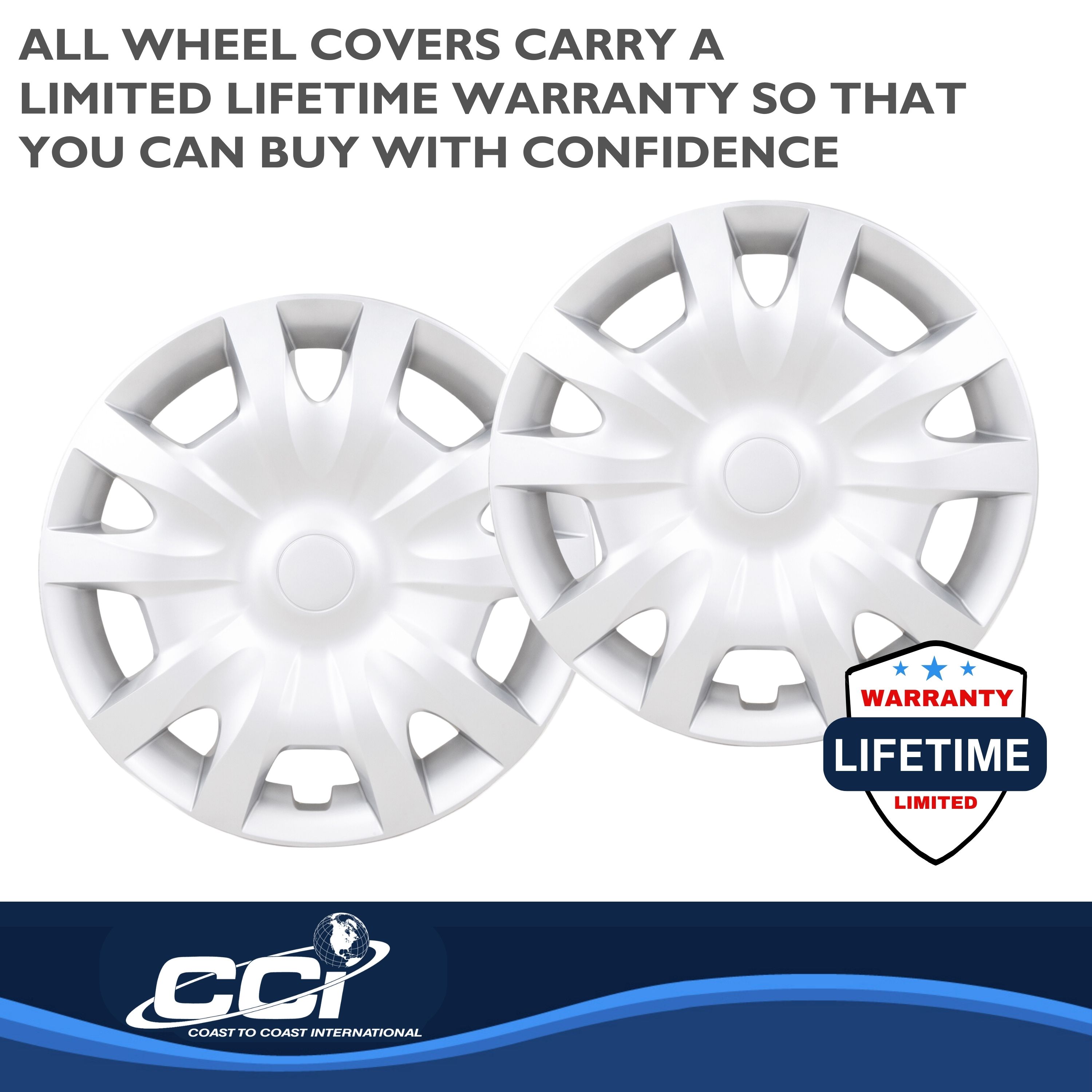 Coast To Coast IWC55316S - IWC Wheel Covers, Silver, Gloss Painted