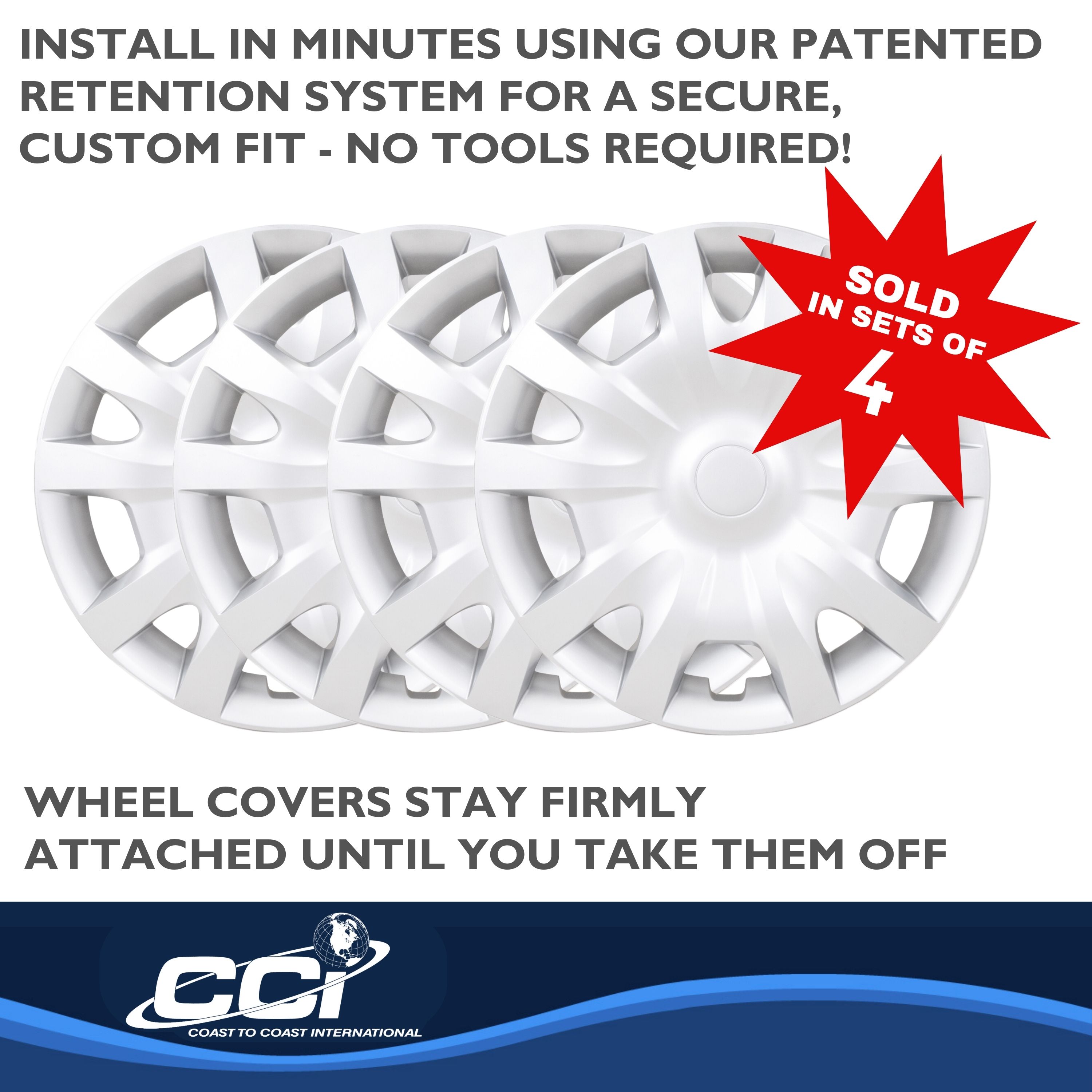 Coast To Coast IWC55316S - IWC Wheel Covers, Silver, Gloss Painted