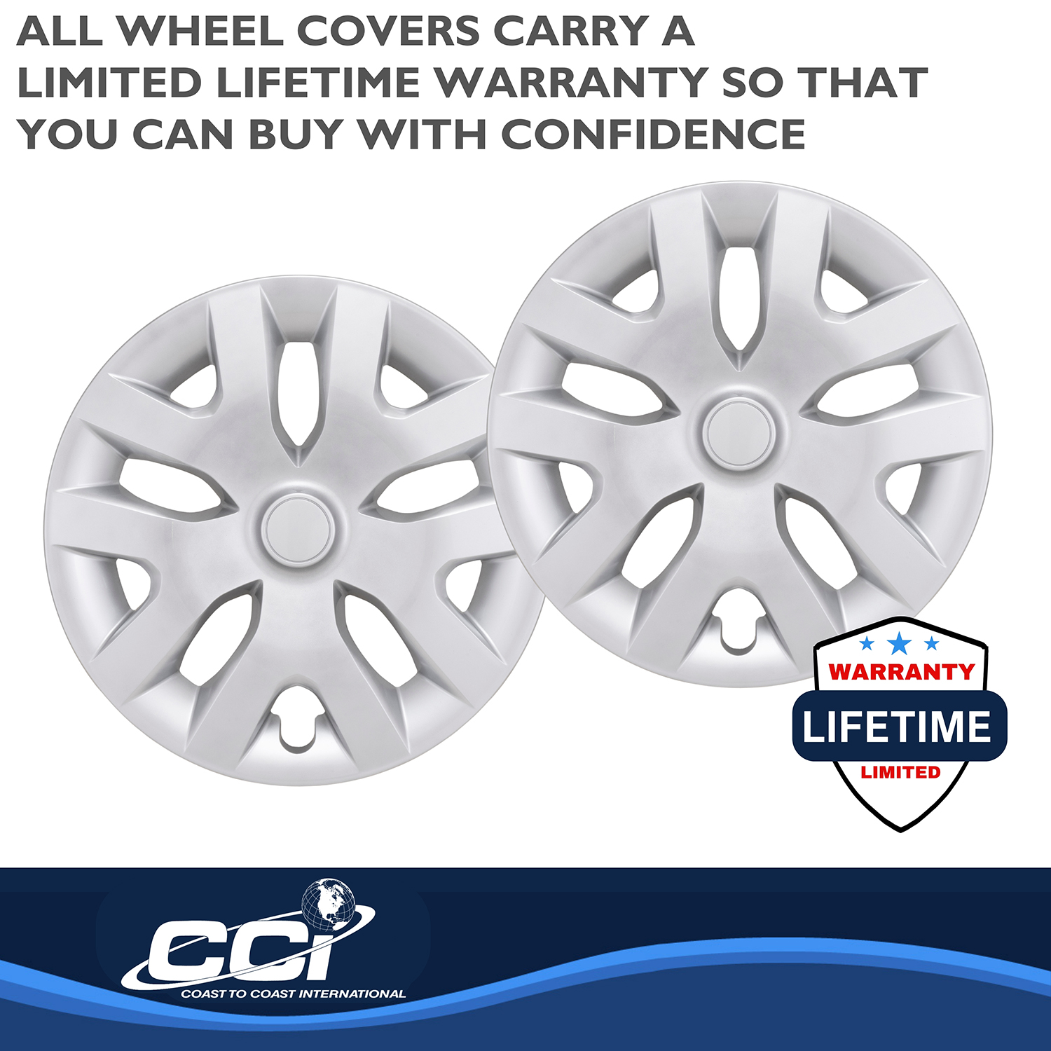 Coast To Coast IWC55416S - IWC Wheel Covers, Silver, Gloss Painted