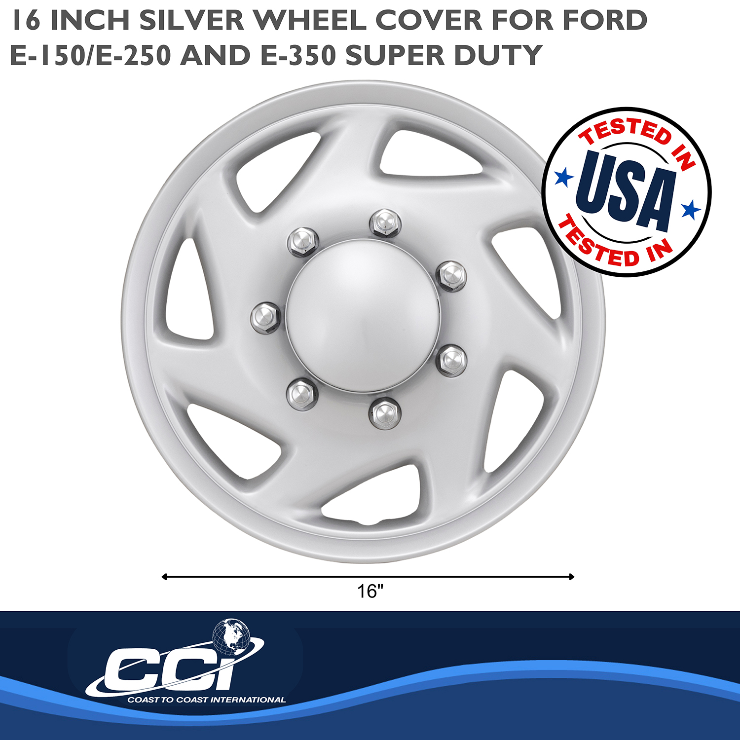 Coast To Coast IWCB9416S - Wheel Cover, Silver, Gloss Painted