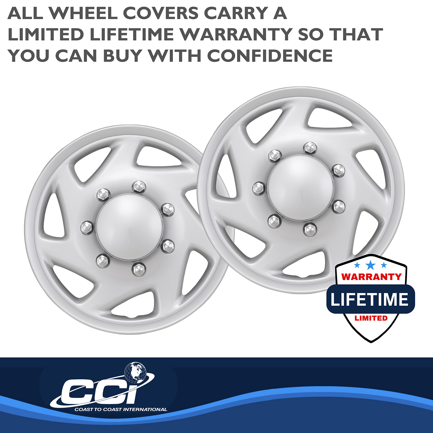 Coast To Coast IWCB9416S - Wheel Cover, Silver, Gloss Painted