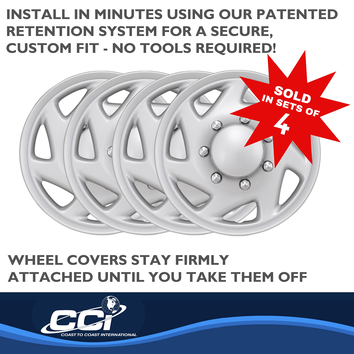 Coast To Coast IWCB9416S - Wheel Cover, Silver, Gloss Painted