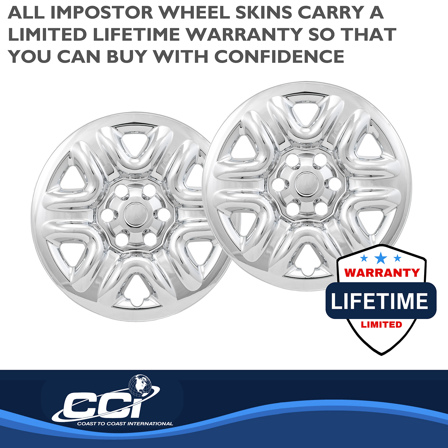 Coast To Coast IWCIMP103X - Impostor Wheel Covers, Silver, ABS Plastic