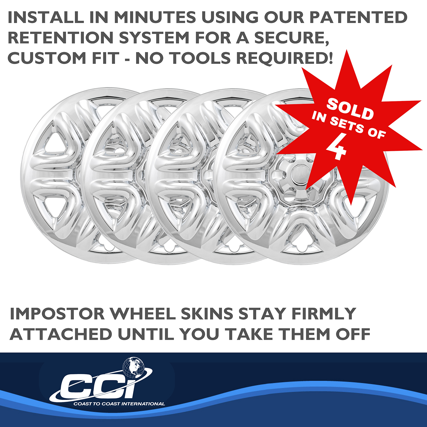 Coast To Coast IWCIMP103X - Impostor Wheel Covers, Silver, ABS Plastic