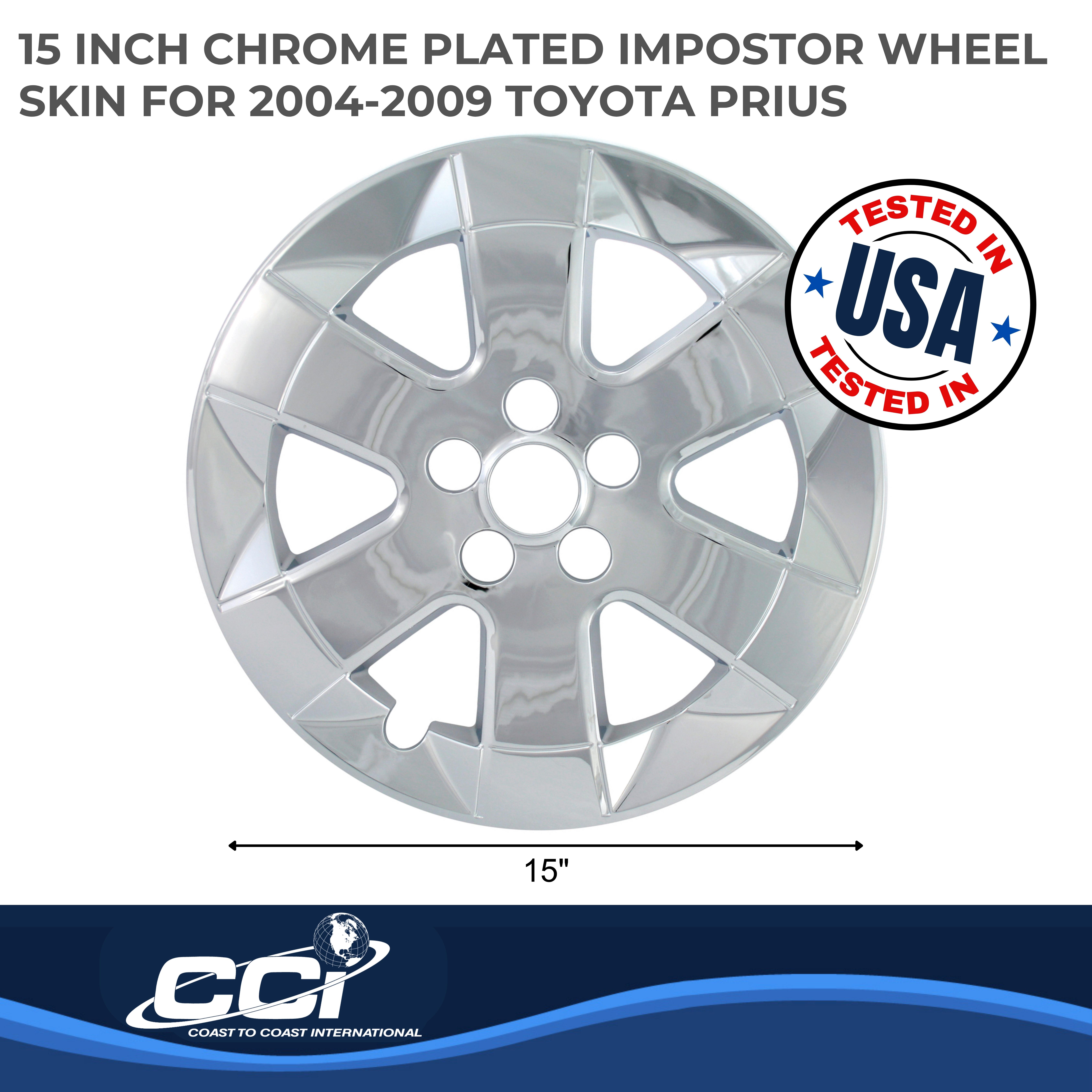Coast To Coast IWCIMP324X - Impostor Wheel Covers, Silver, Chrome Plated