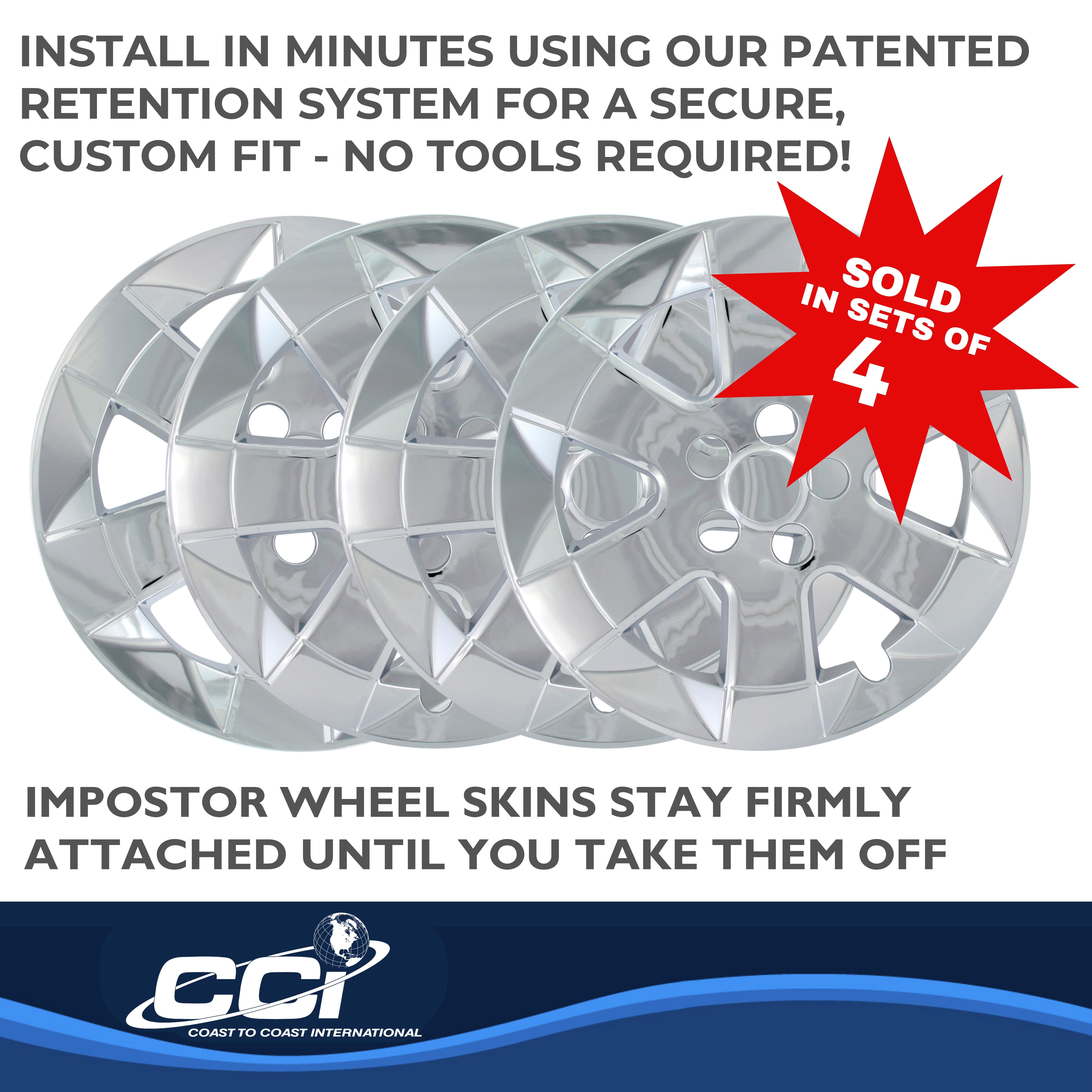 Coast To Coast IWCIMP324X - Impostor Wheel Covers, Silver, Chrome Plated