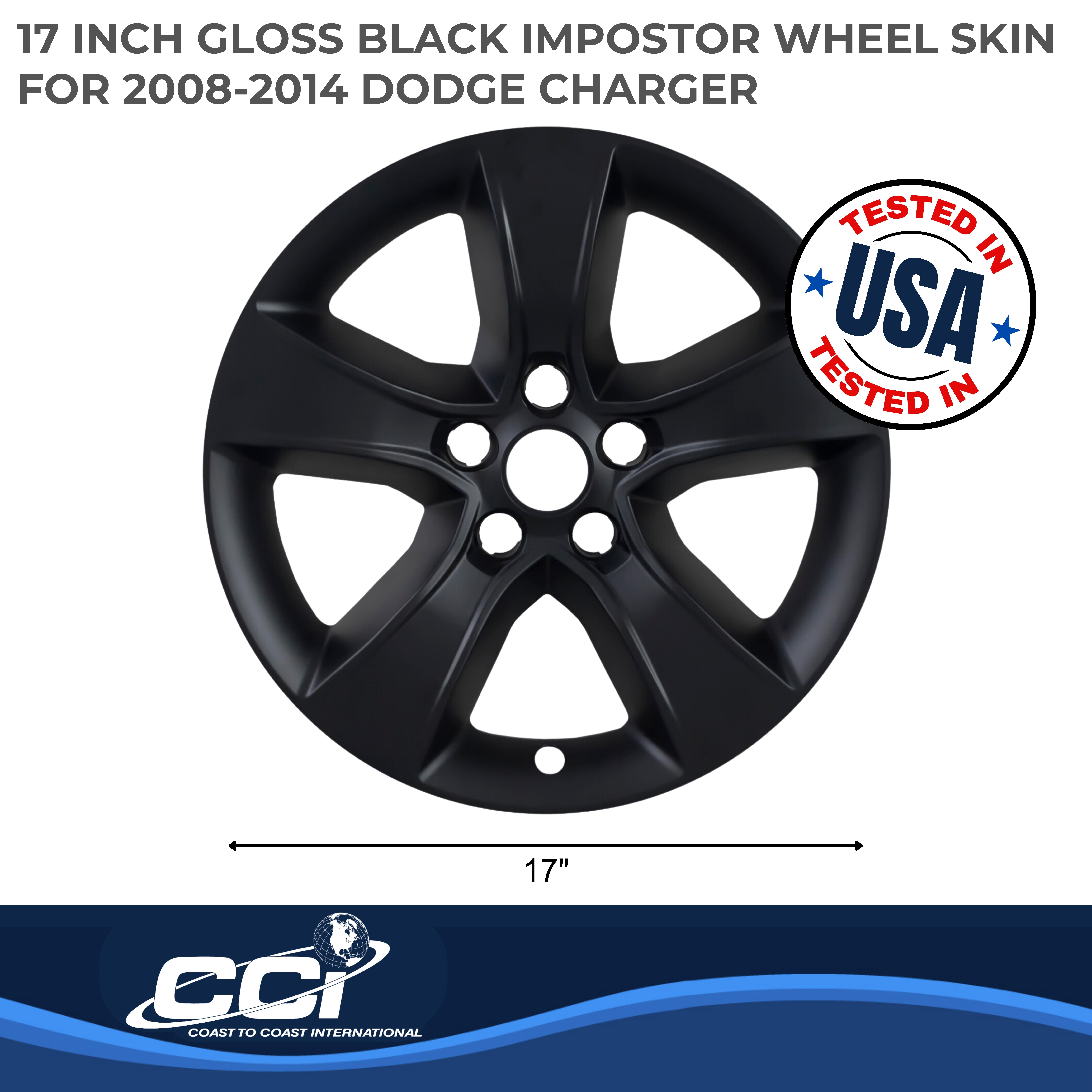 Coast To Coast IWCIMP352BLK - Impostor Wheel Covers, Black, Gloss