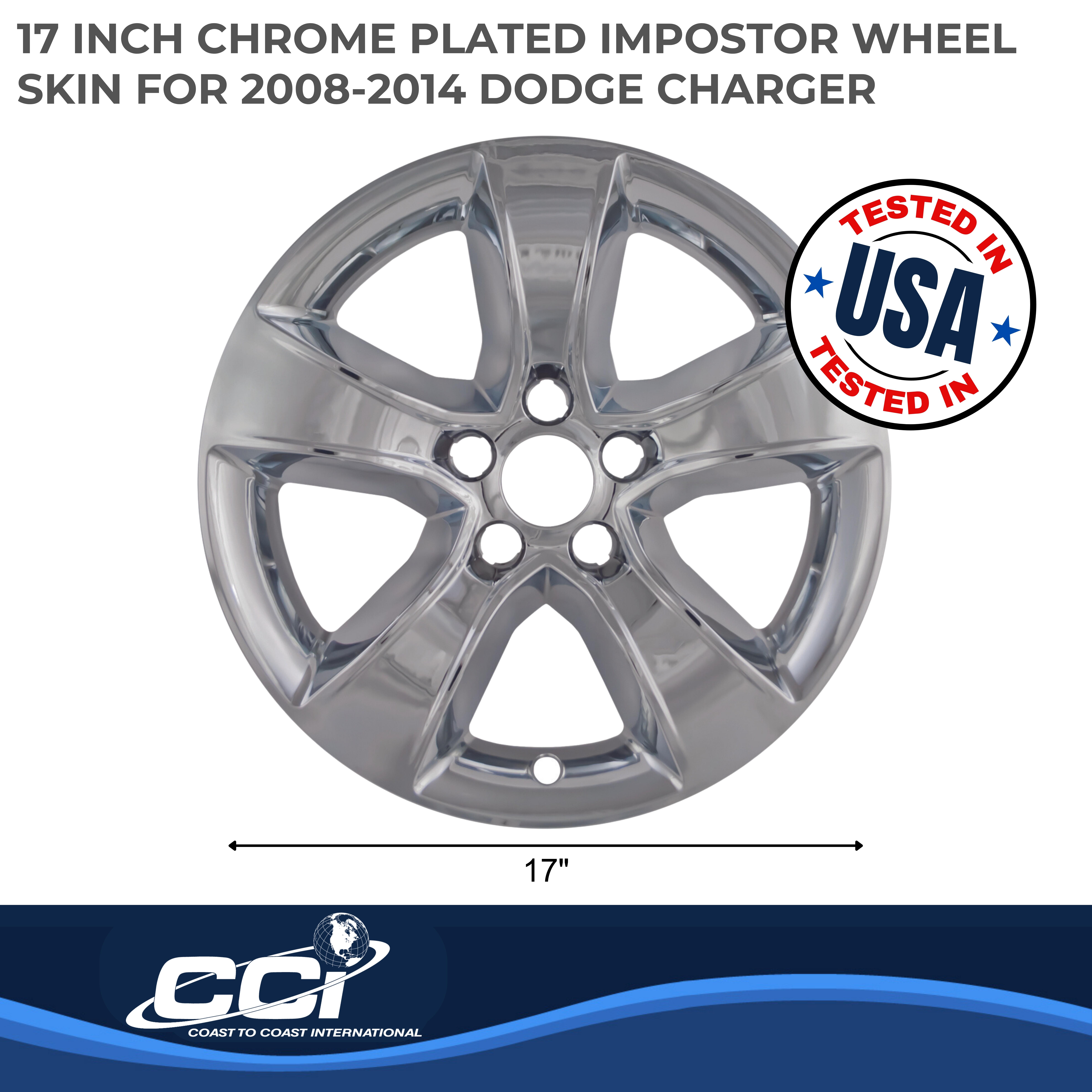 Coast To Coast IWCIMP352X - Impostor Wheel Covers, Silver, Chrome Plated