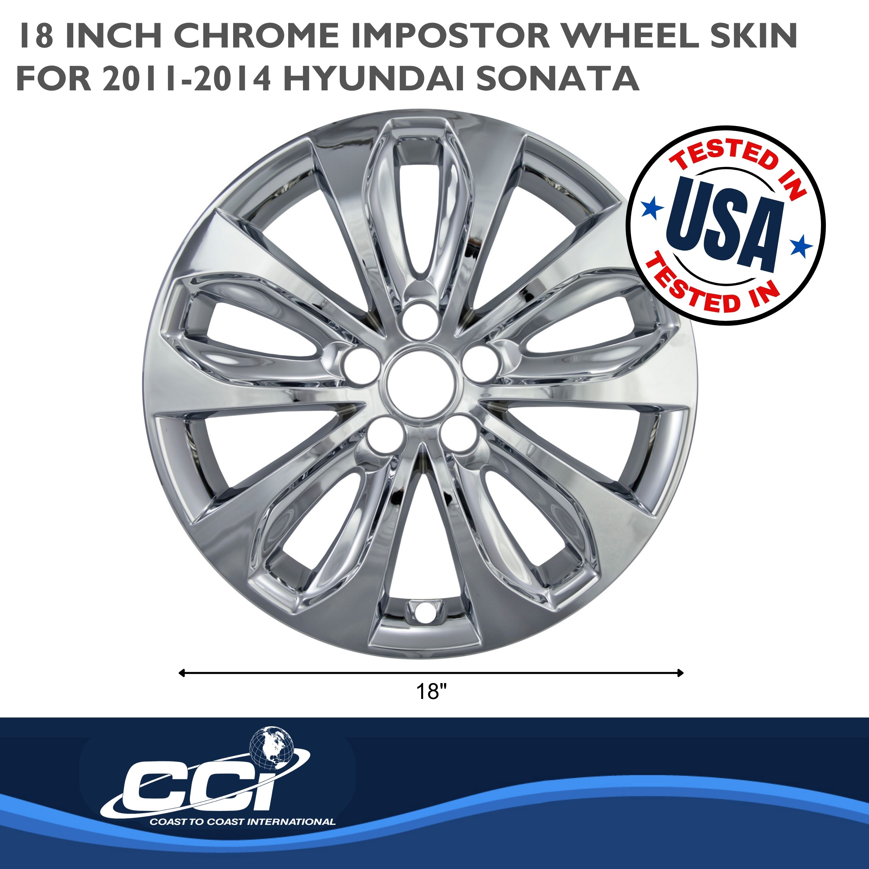Coast To Coast IWCIMP353X - Impostor Wheel Covers, Silver, Chrome Plated