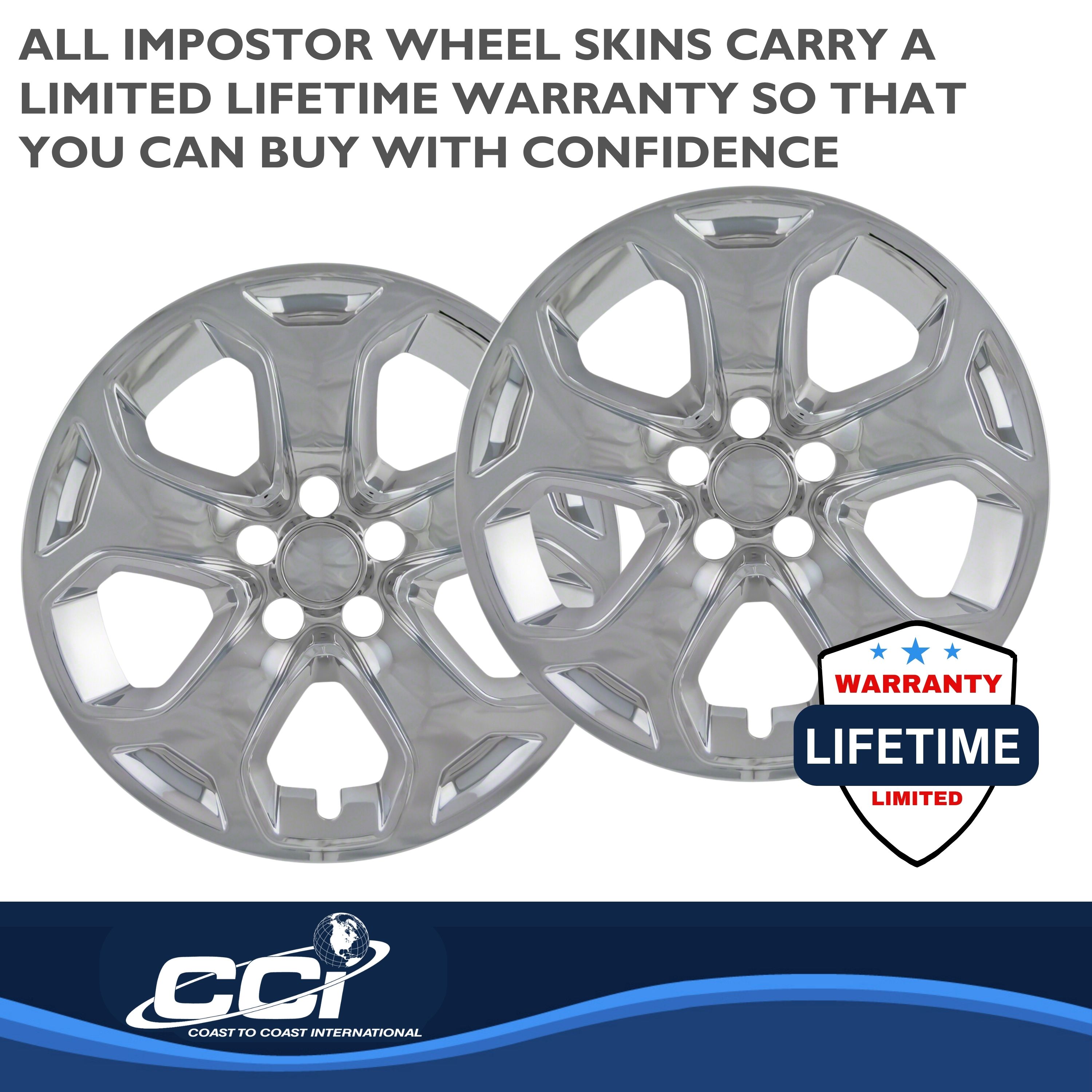 Coast To Coast IWCIMP359XN - Impostor Wheel Covers, Silver, Chrome Plated