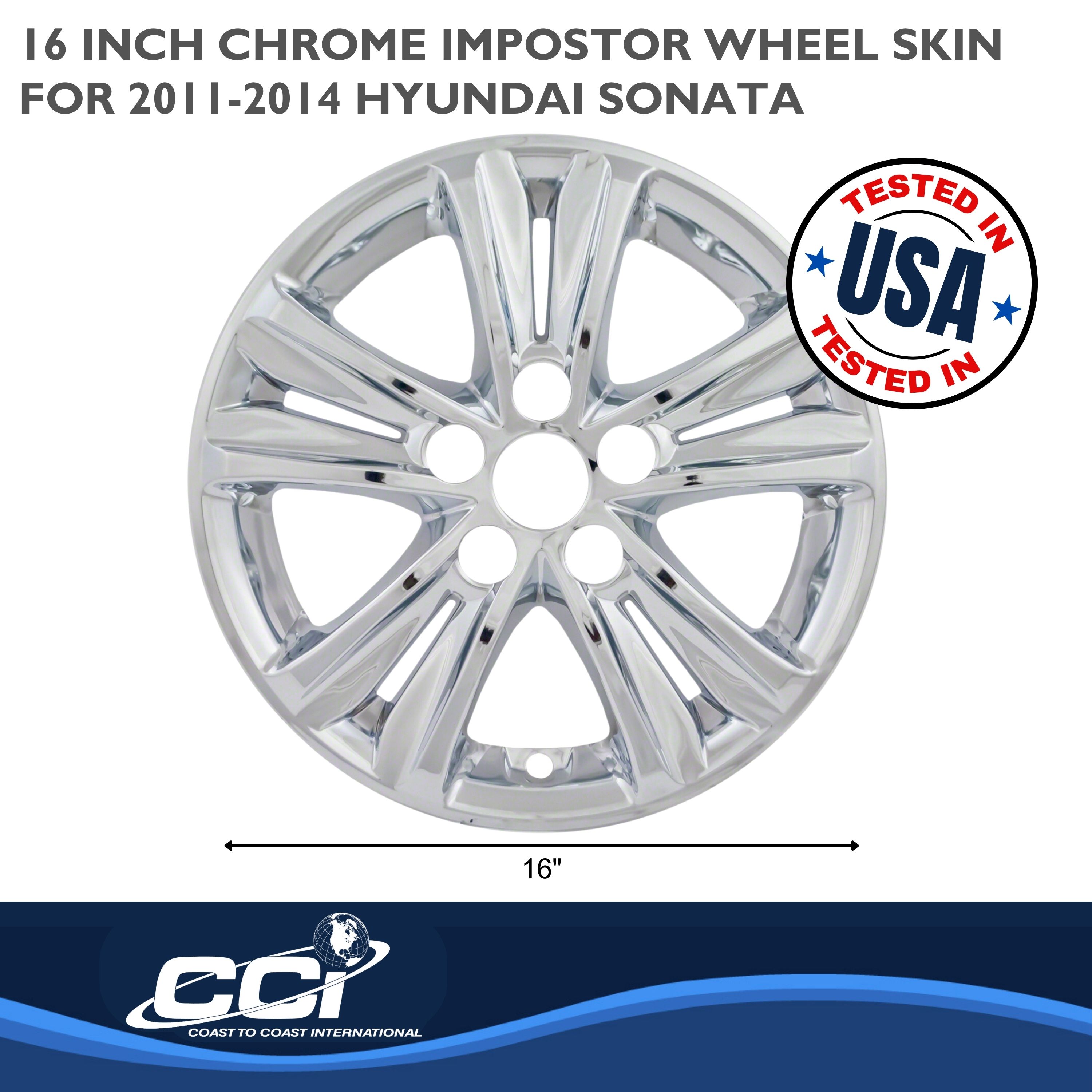 Coast To Coast IWCIMP363X - Impostor Wheel Covers, Silver, Chrome Plated