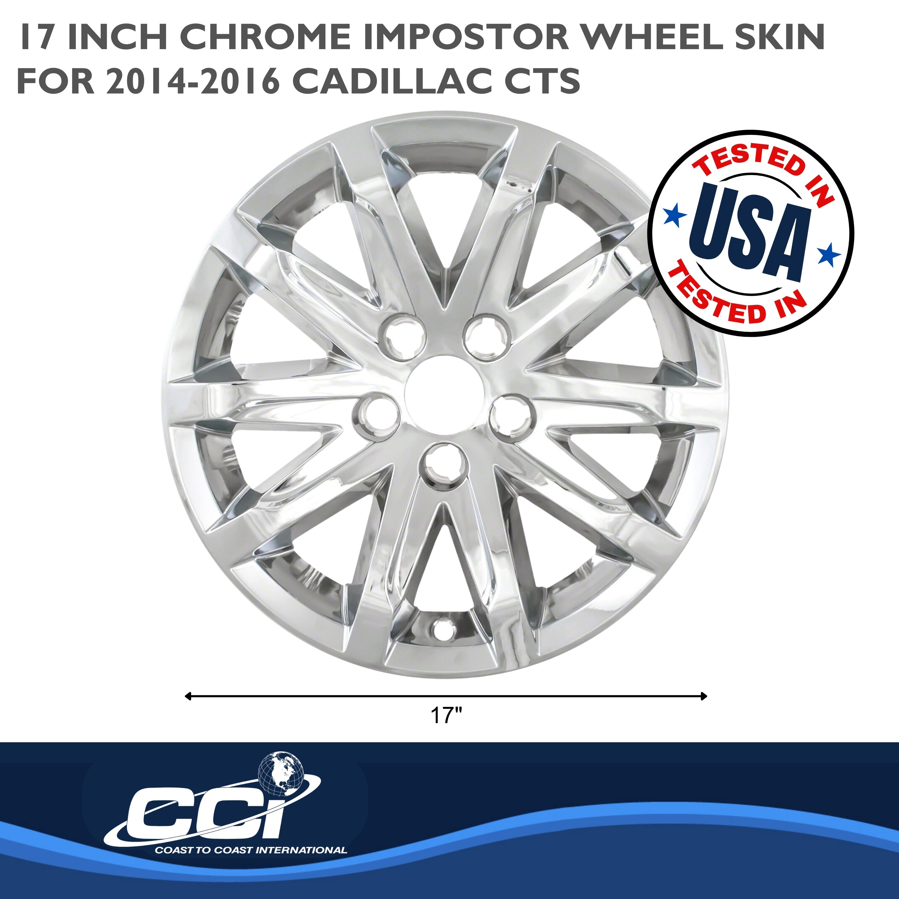 Coast To Coast IWCIMP368X - Impostor Wheel Covers, Silver, Chrome Plated
