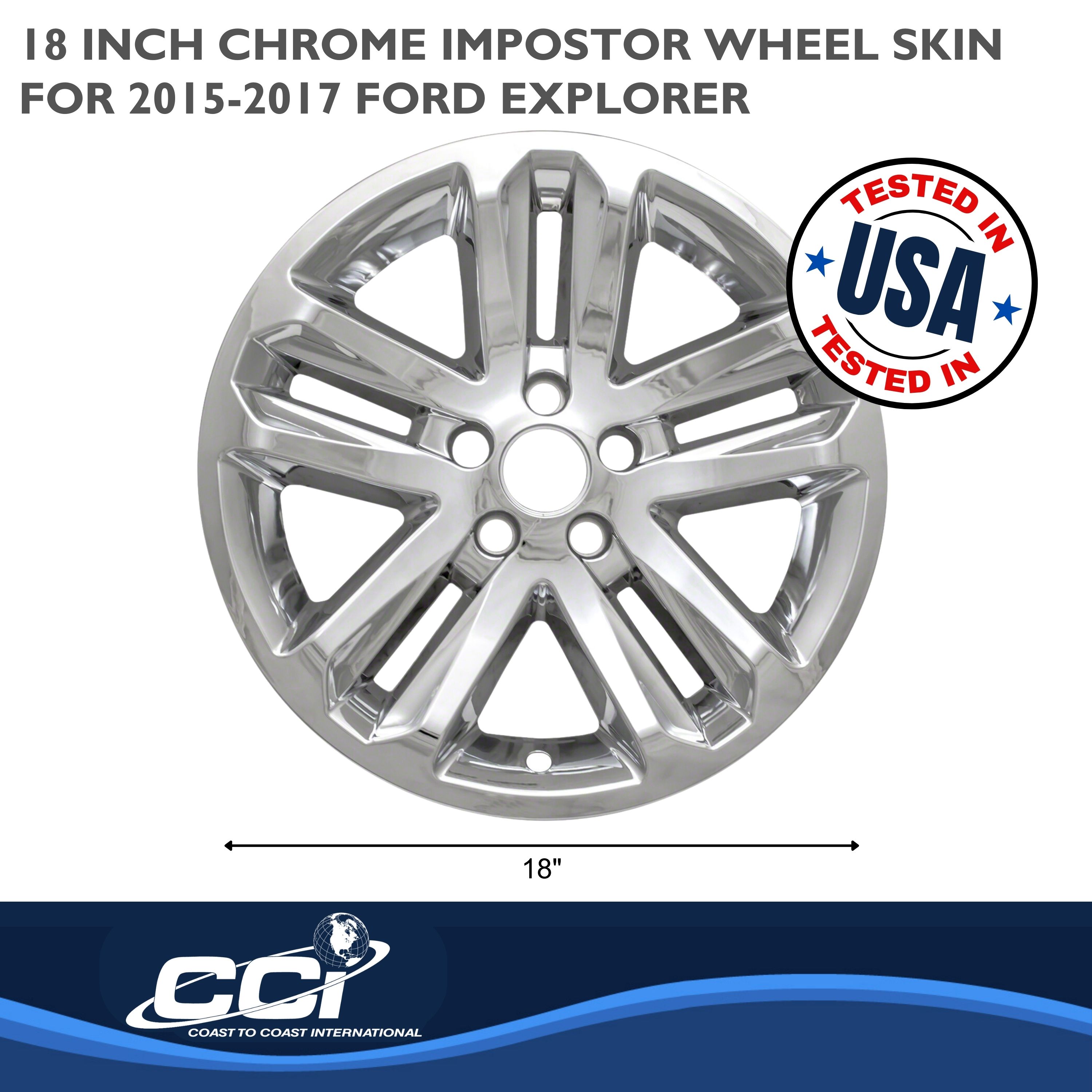 Coast To Coast IWCIMP370X - Impostor Wheel Covers, Black, Chrome Plated