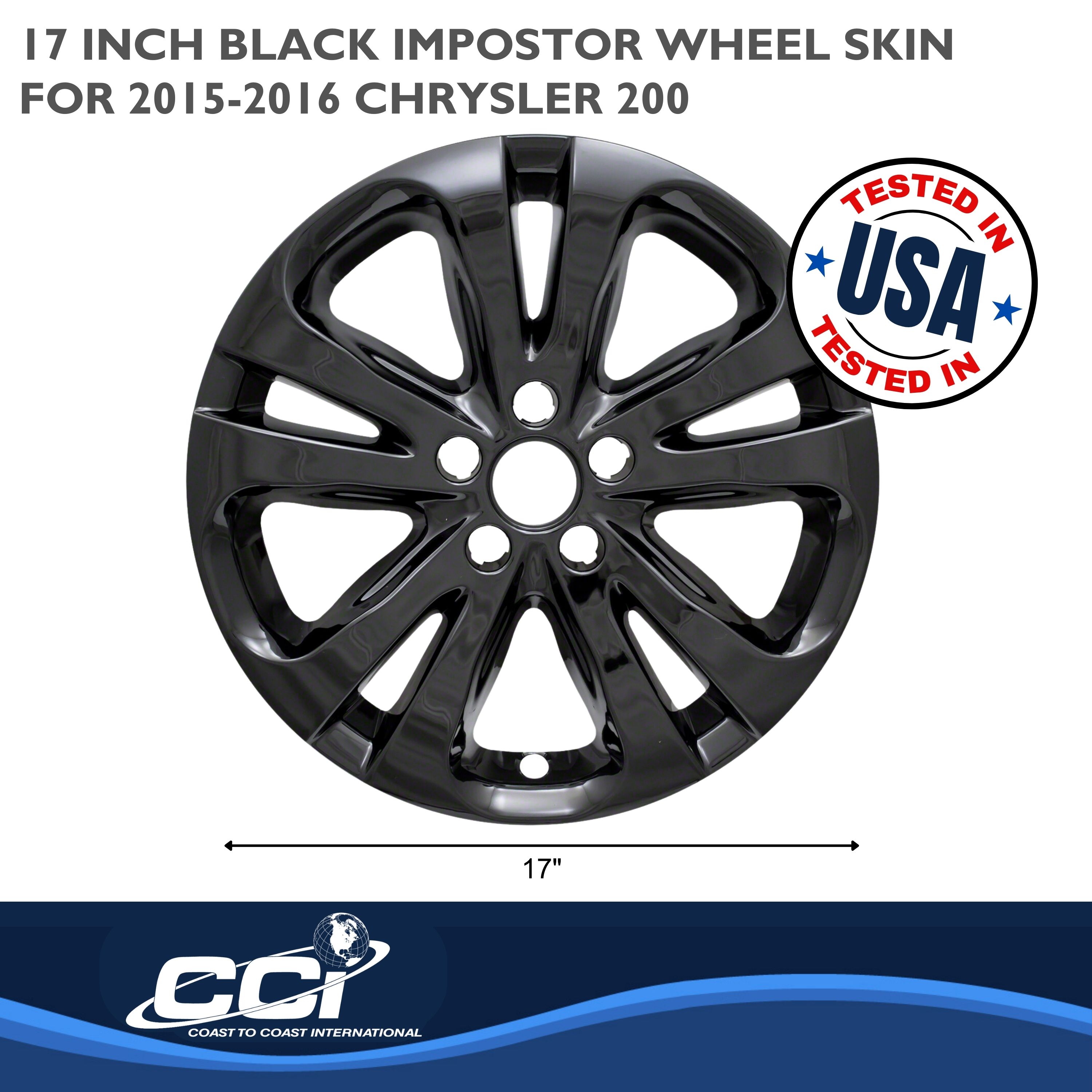 Coast To Coast IWCIMP388BLK - Impostor Wheel Covers, Black, Gloss