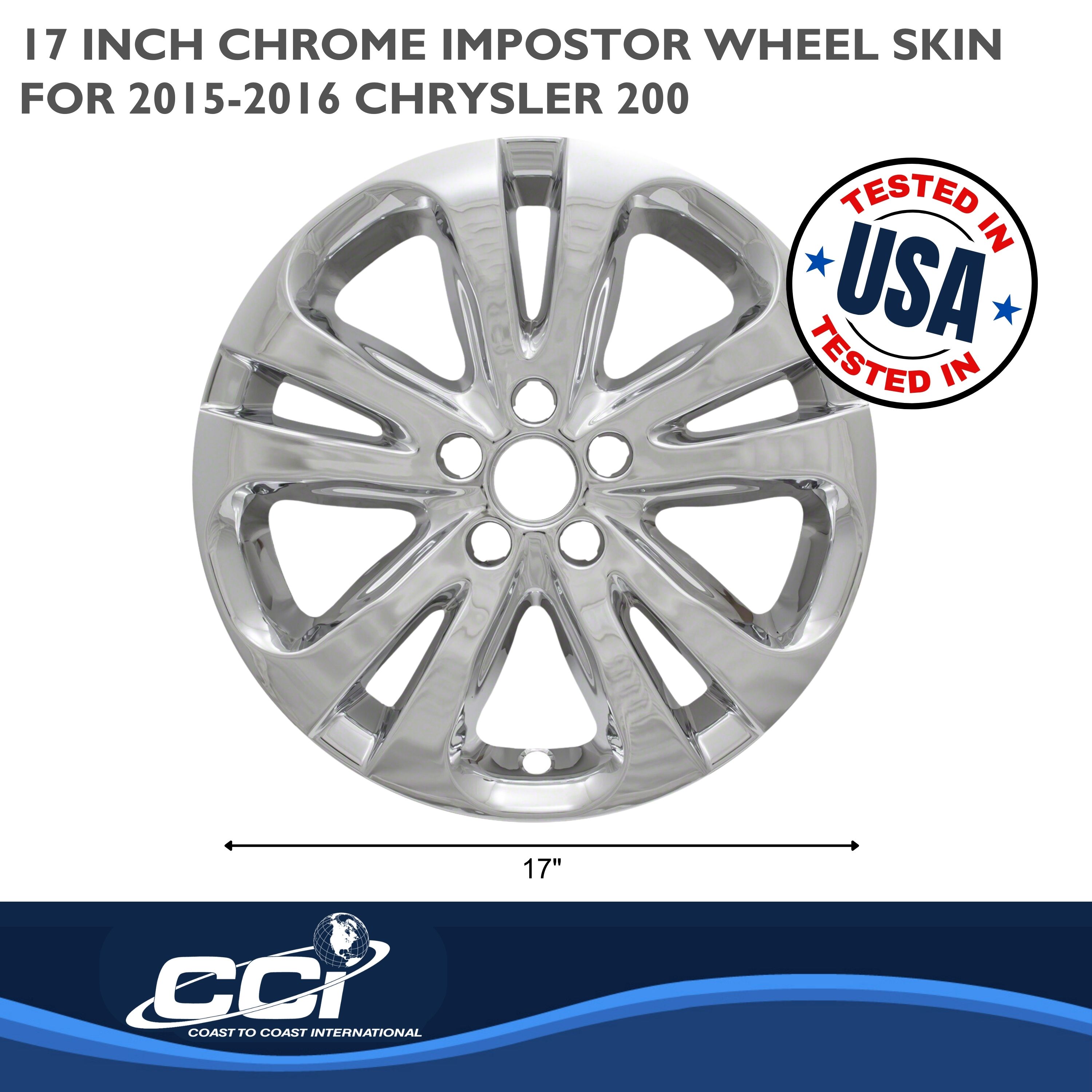 Coast To Coast IWCIMP388X - Impostor Wheel Covers, Silver, Chrome Plated