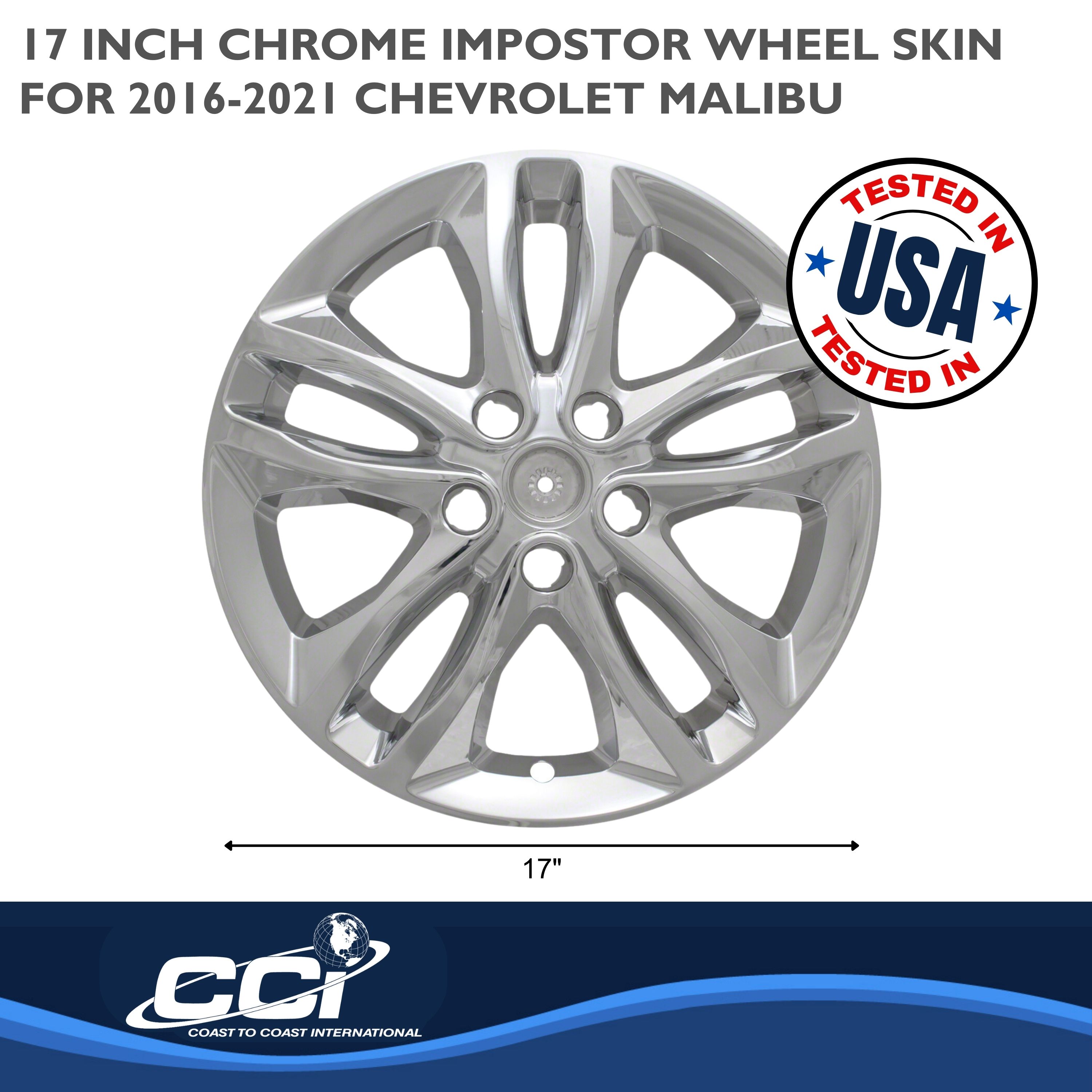 Coast To Coast IWCIMP406X - Impostor Wheel Covers, Silver, Chrome Plated