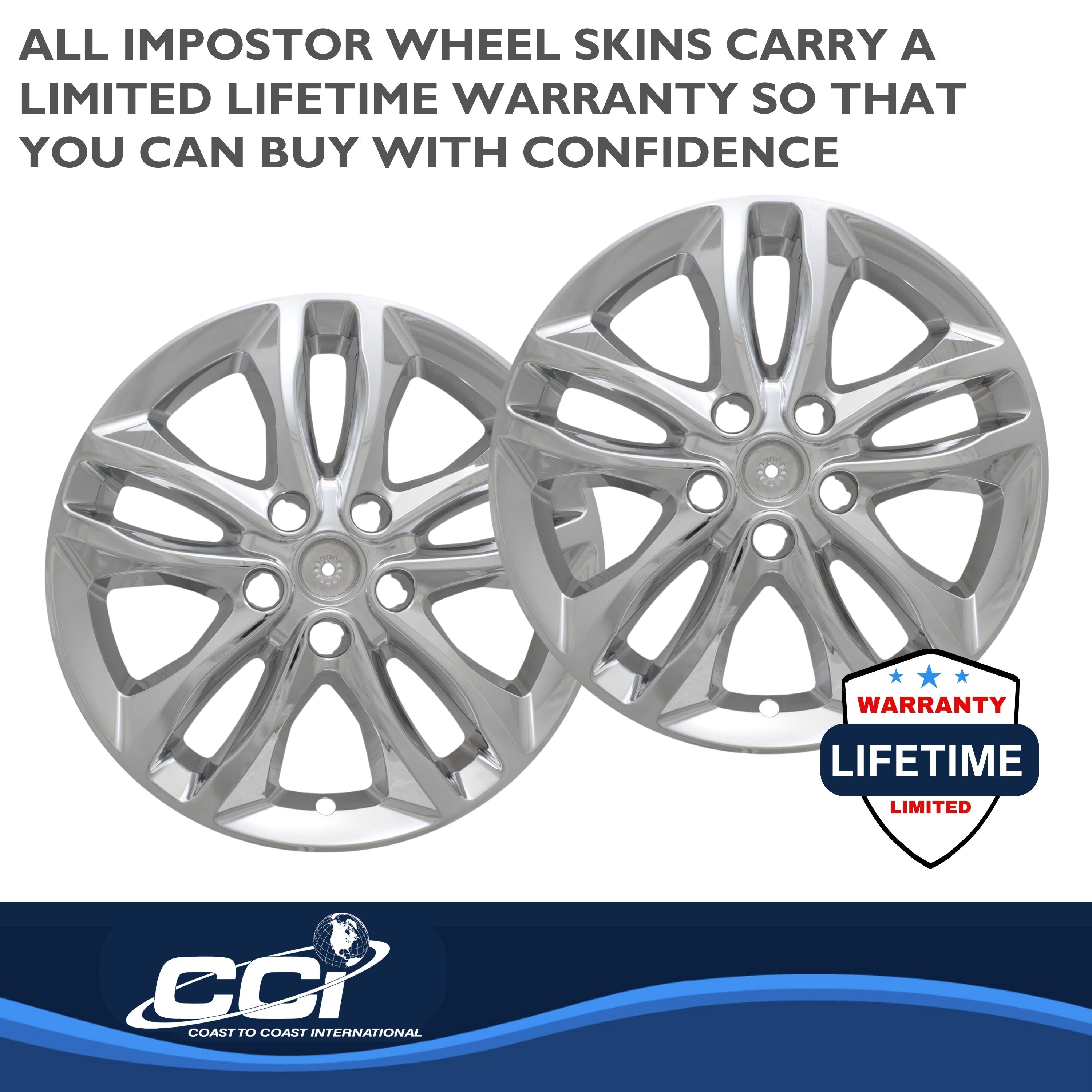 Coast To Coast IWCIMP406X - Impostor Wheel Covers, Silver, Chrome Plated