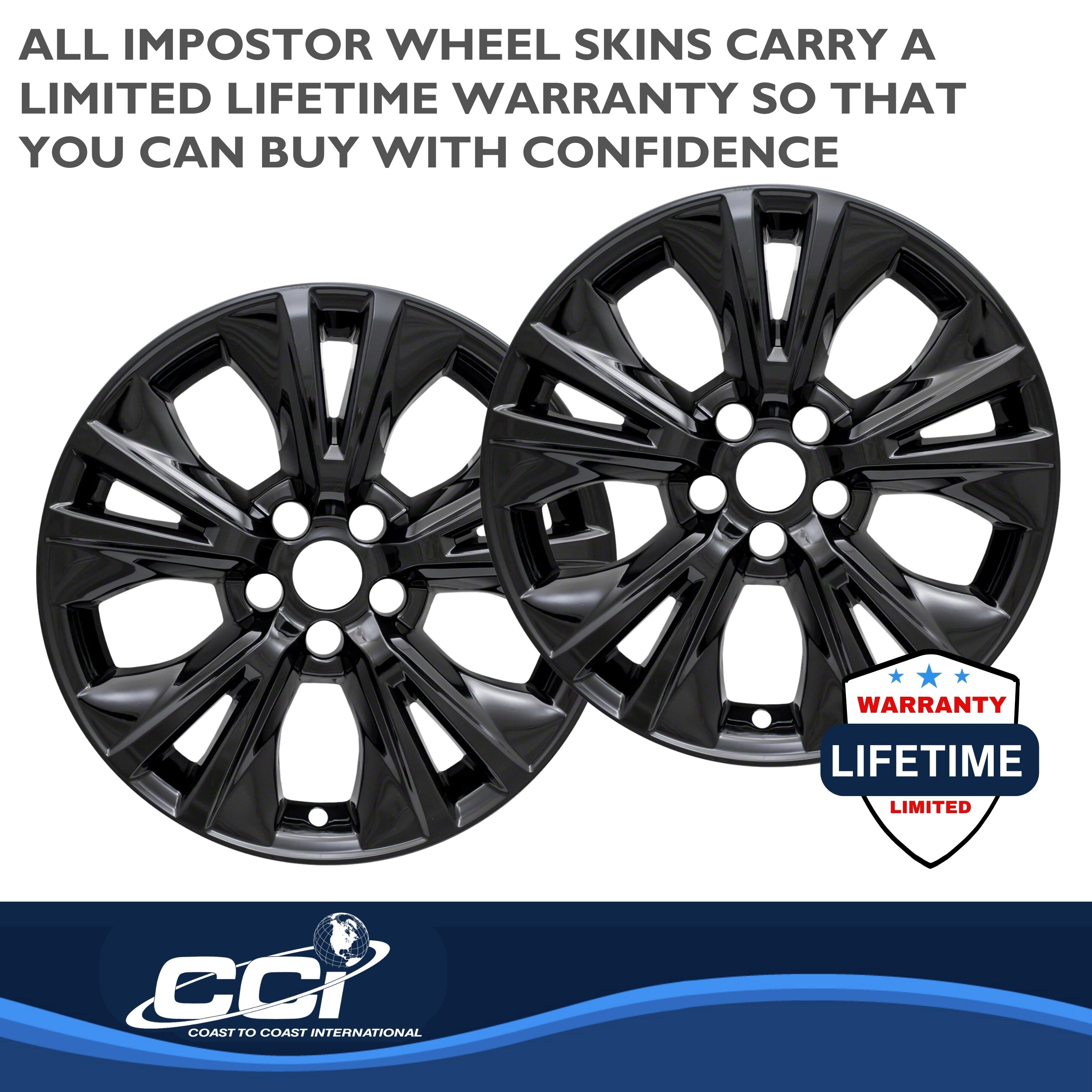 Coast To Coast IWCIMP410BLK - Impostor Wheel Covers, Black, Gloss