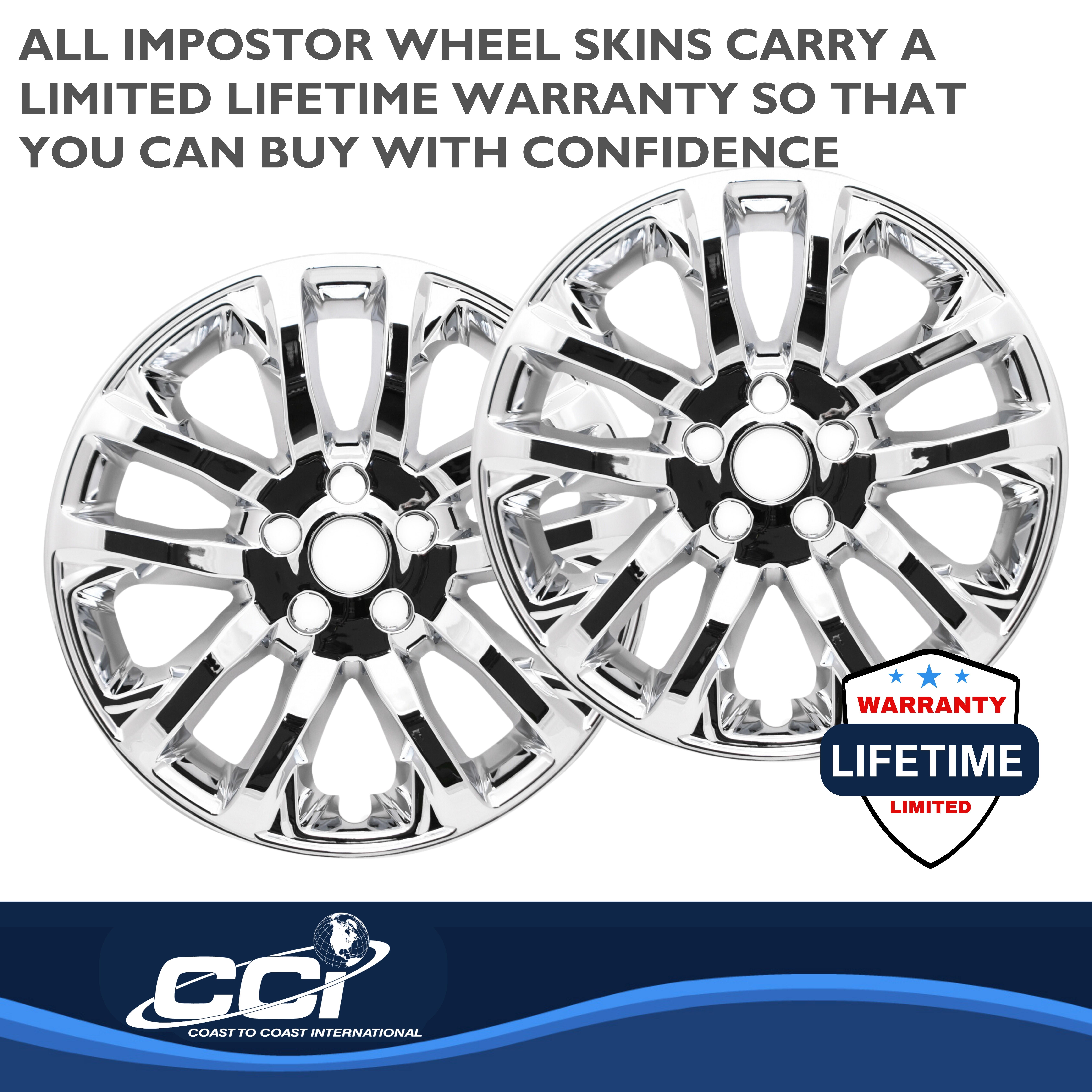 Coast To Coast IMP457X - Wheel Skins, Silver, Chrome Plated