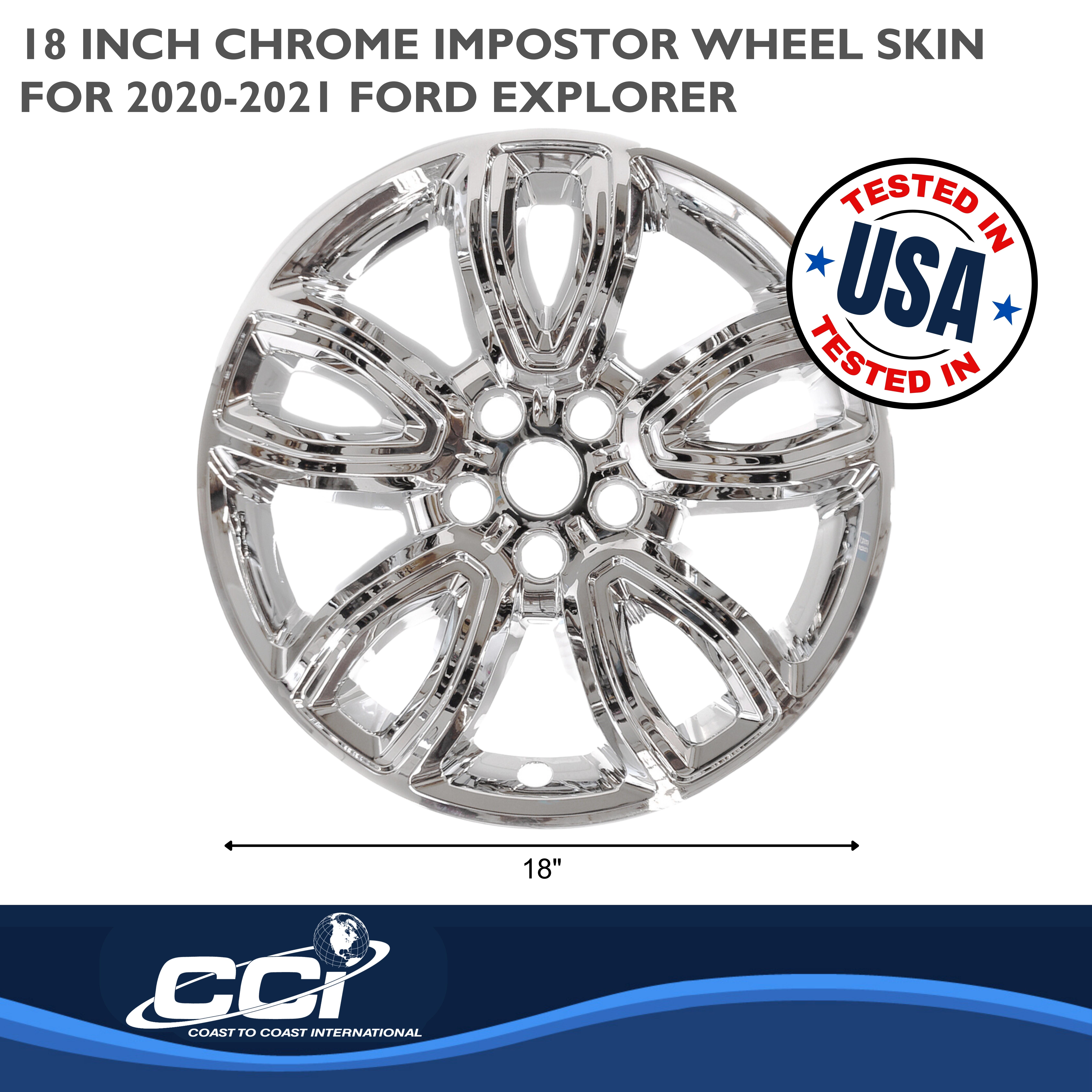 Coast To Coast IMP468X - Wheel Skins, Silver, Chrome Plated